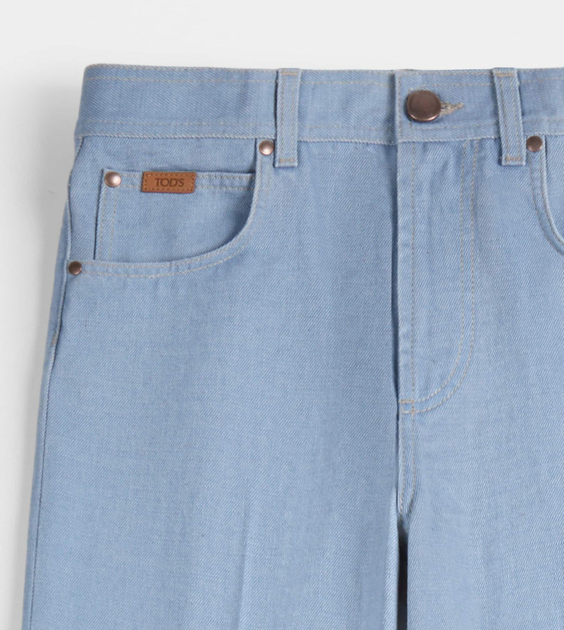 Tod's 5 POCKET PANTS IN DENIM - LIGHT BLUE outlook