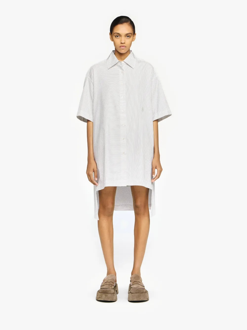 STEPPED HEM SHIRT DRESS - 2