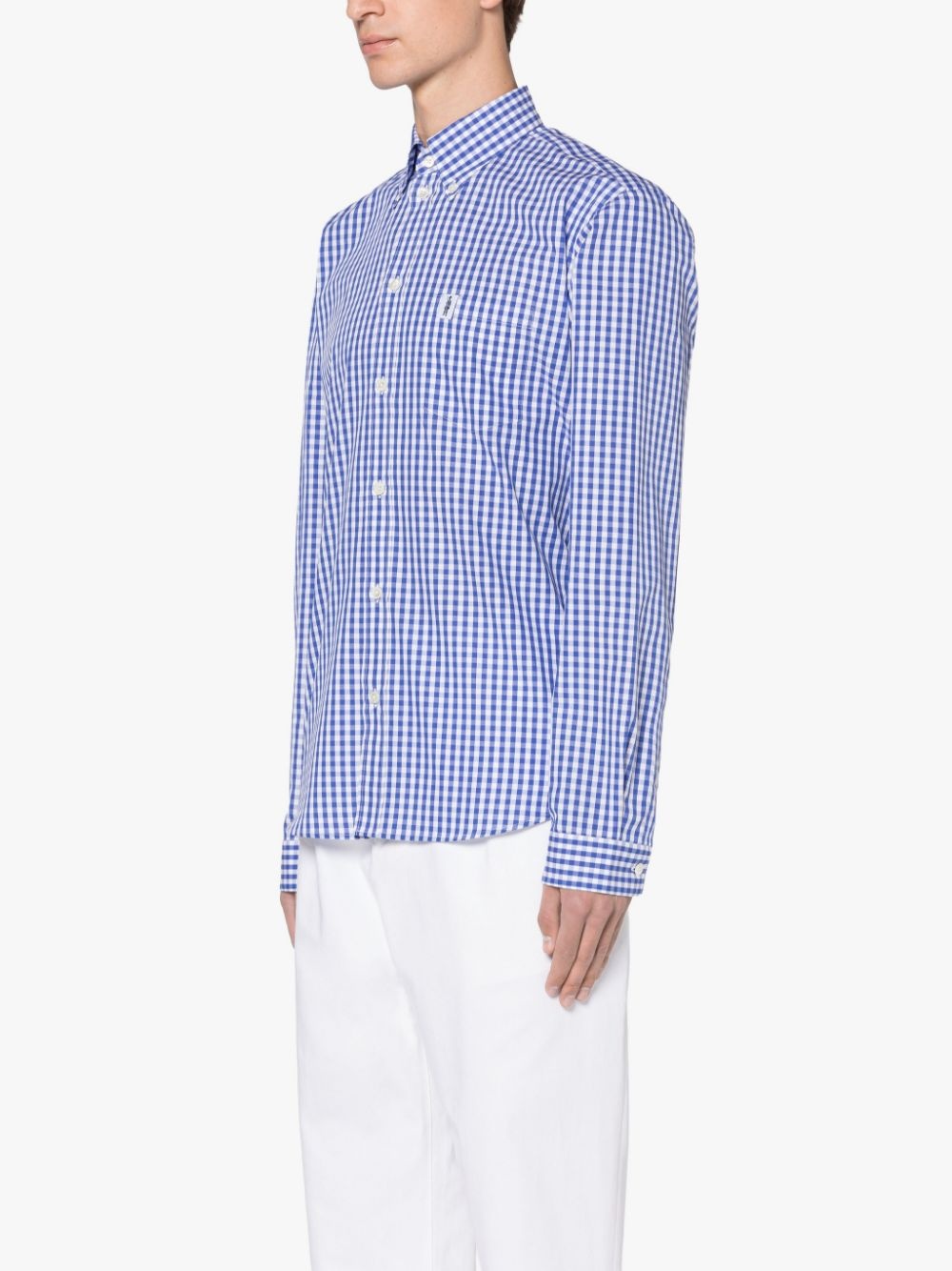 BLOOMSBURY BLUE CHECK COTTON SHIRT | GSC-107 - 3