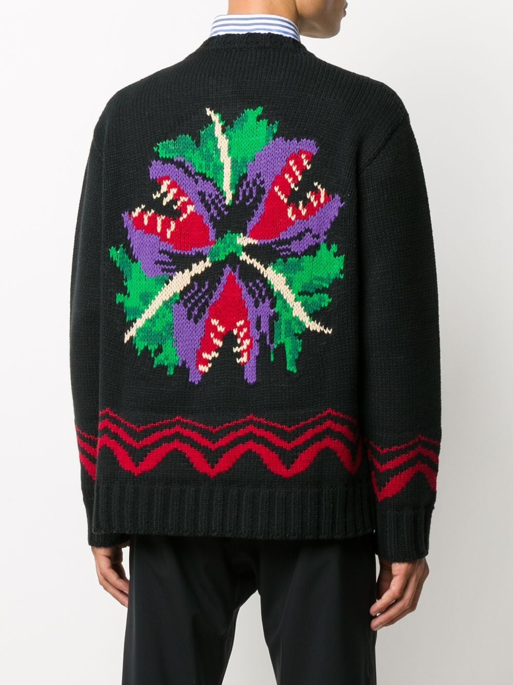 monster flower intarsia jumper - 4