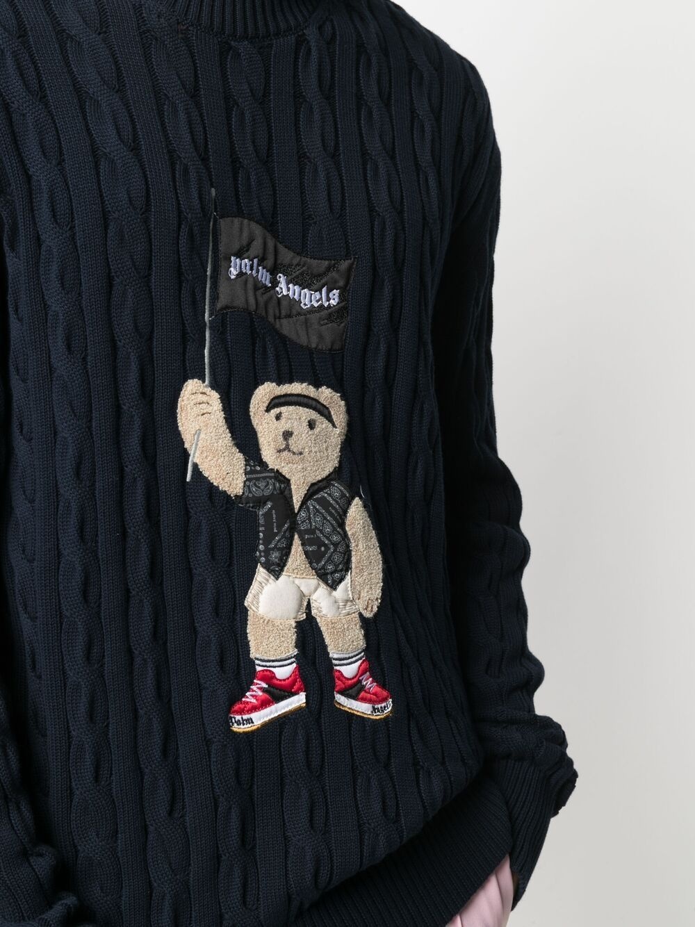 Pirate Bear cable-knit jumper - 5