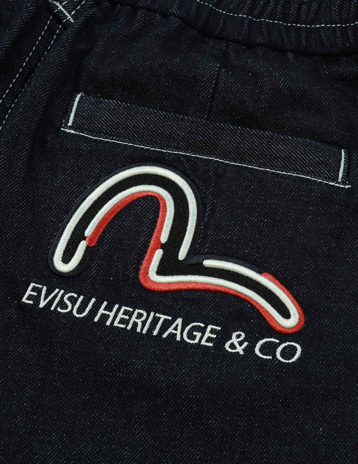 COLORBLOCK SEAGULL EMBROIDERED TAPERED-FIT JEANS - 7