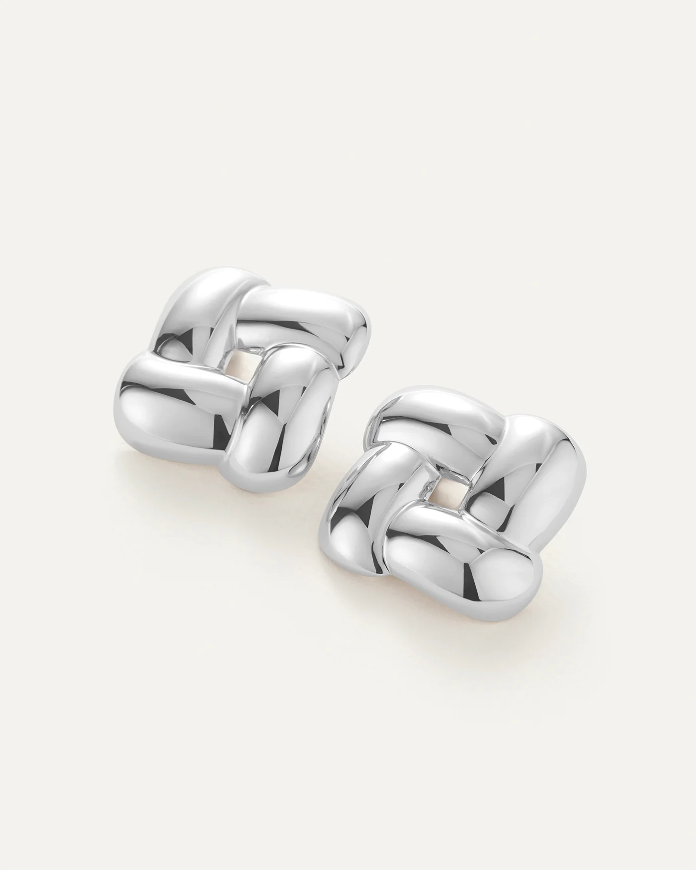 Mega Woven Square Earrings - 1
