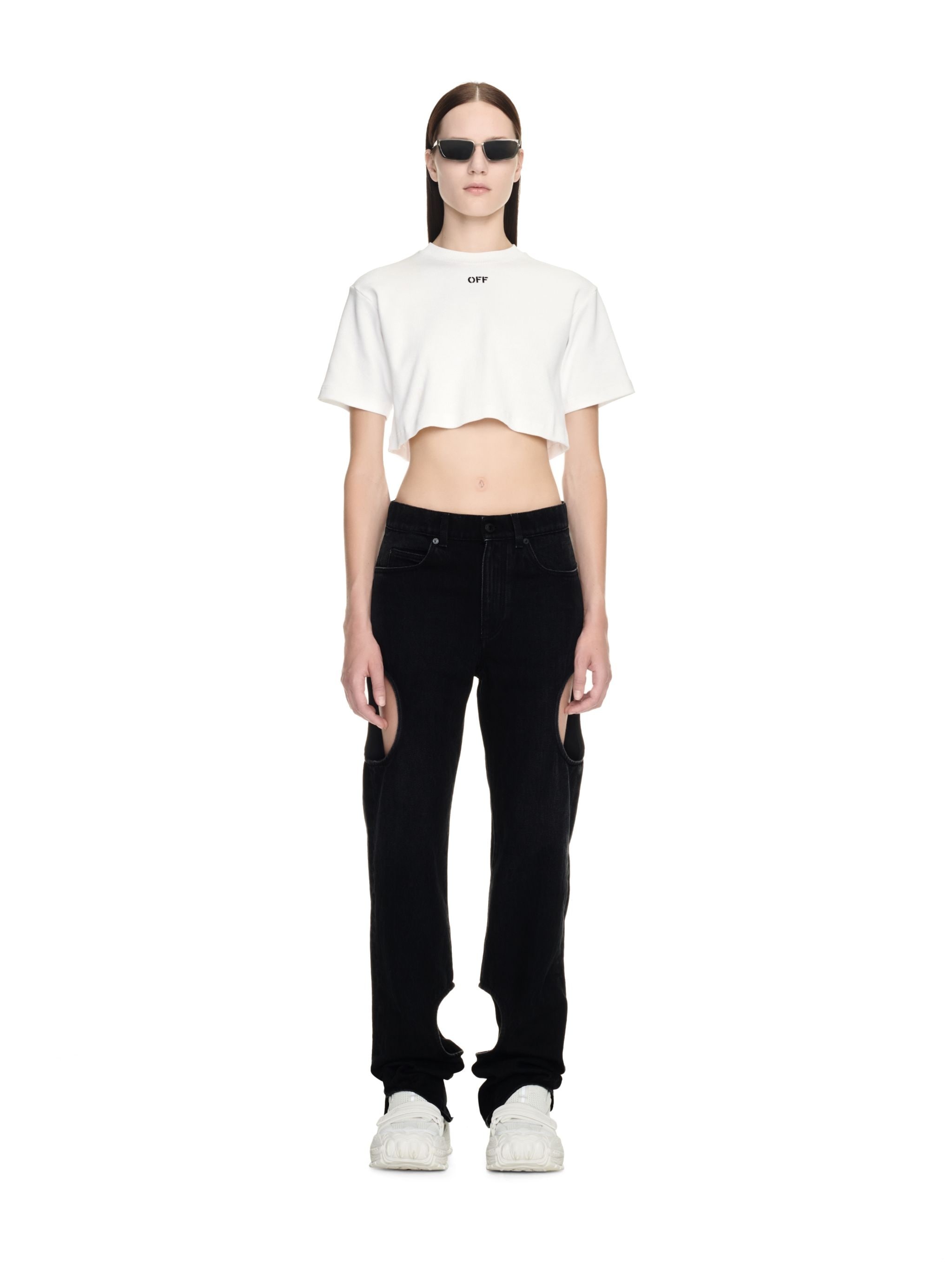 Off Stamp Rib Cropped Tee - 2