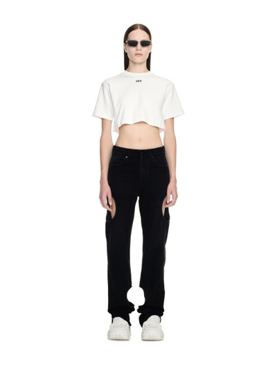 Off-White Off Stamp Rib Cropped Tee outlook