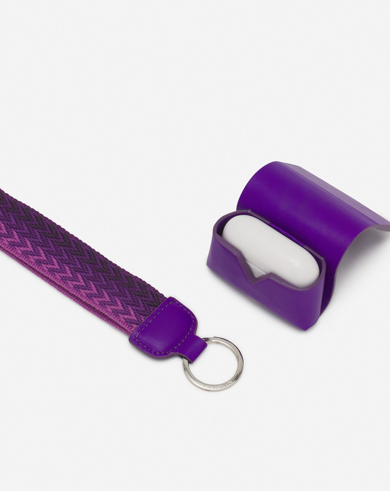 LANVIN SIGNATURE LEATHER CASE FOR AIRPODS PRO 4