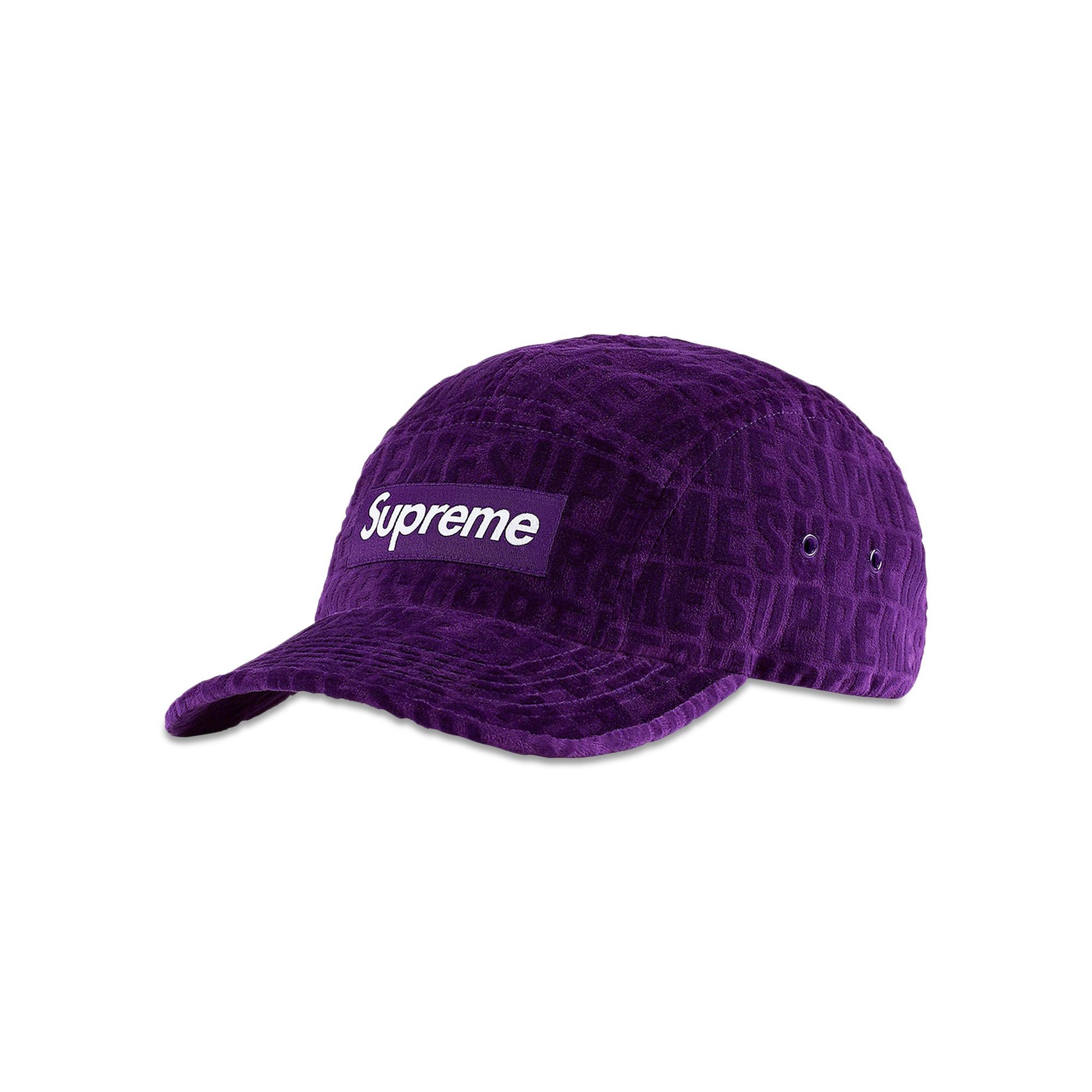 Supreme Velvet Pattern Camp Cap 'Purple' - 1