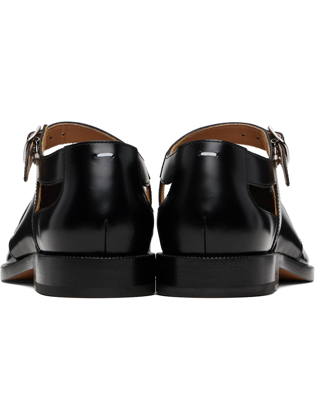 Black Tabi Leather Sandals - 2