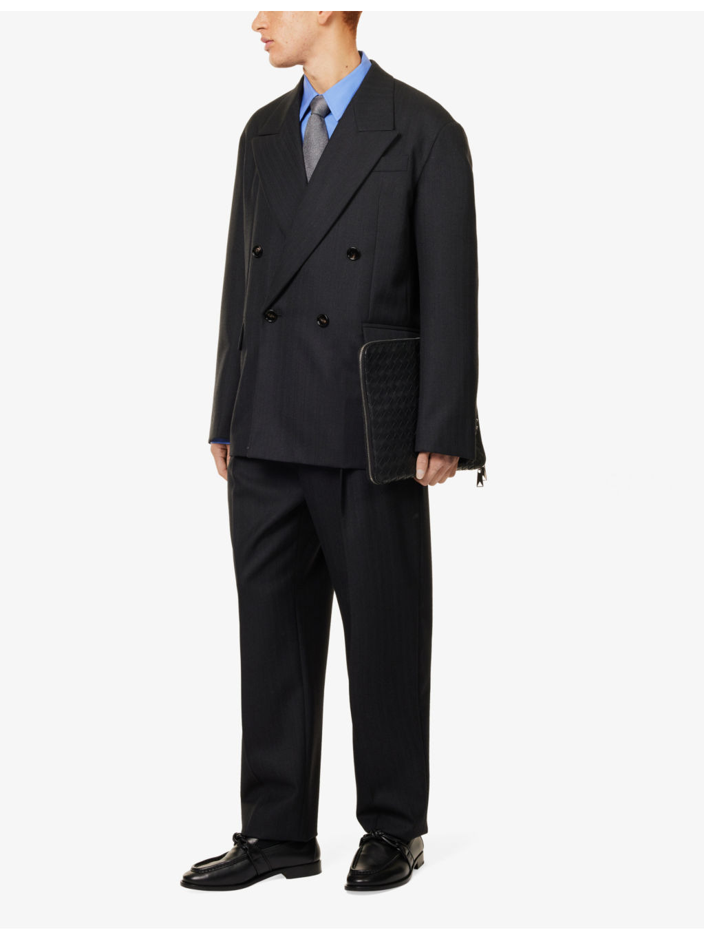 Peak-lapel double-breasted regular-fit wool jacket - 2