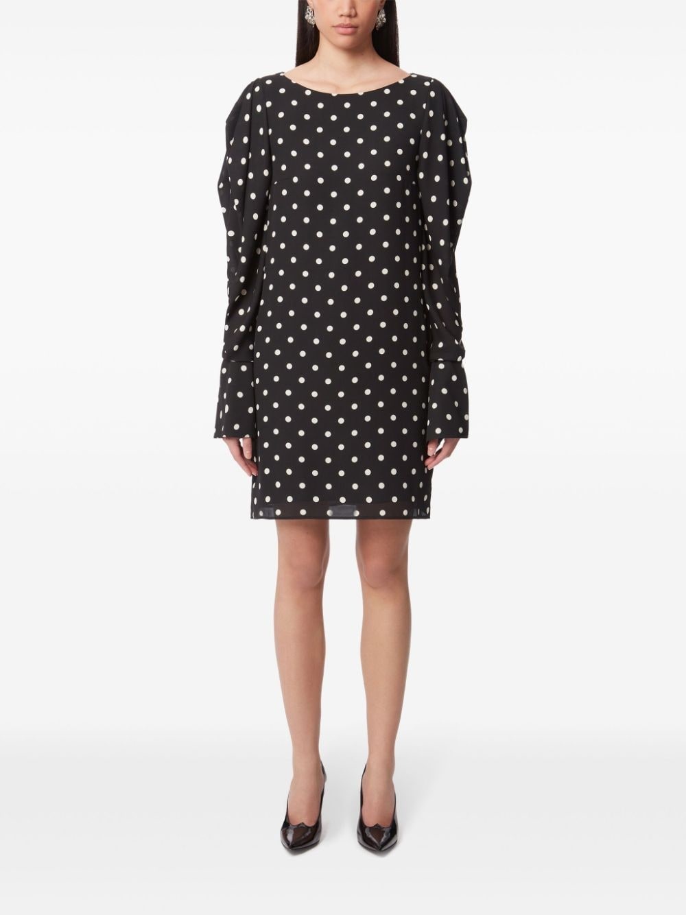 polka-dot print shift dress - 2