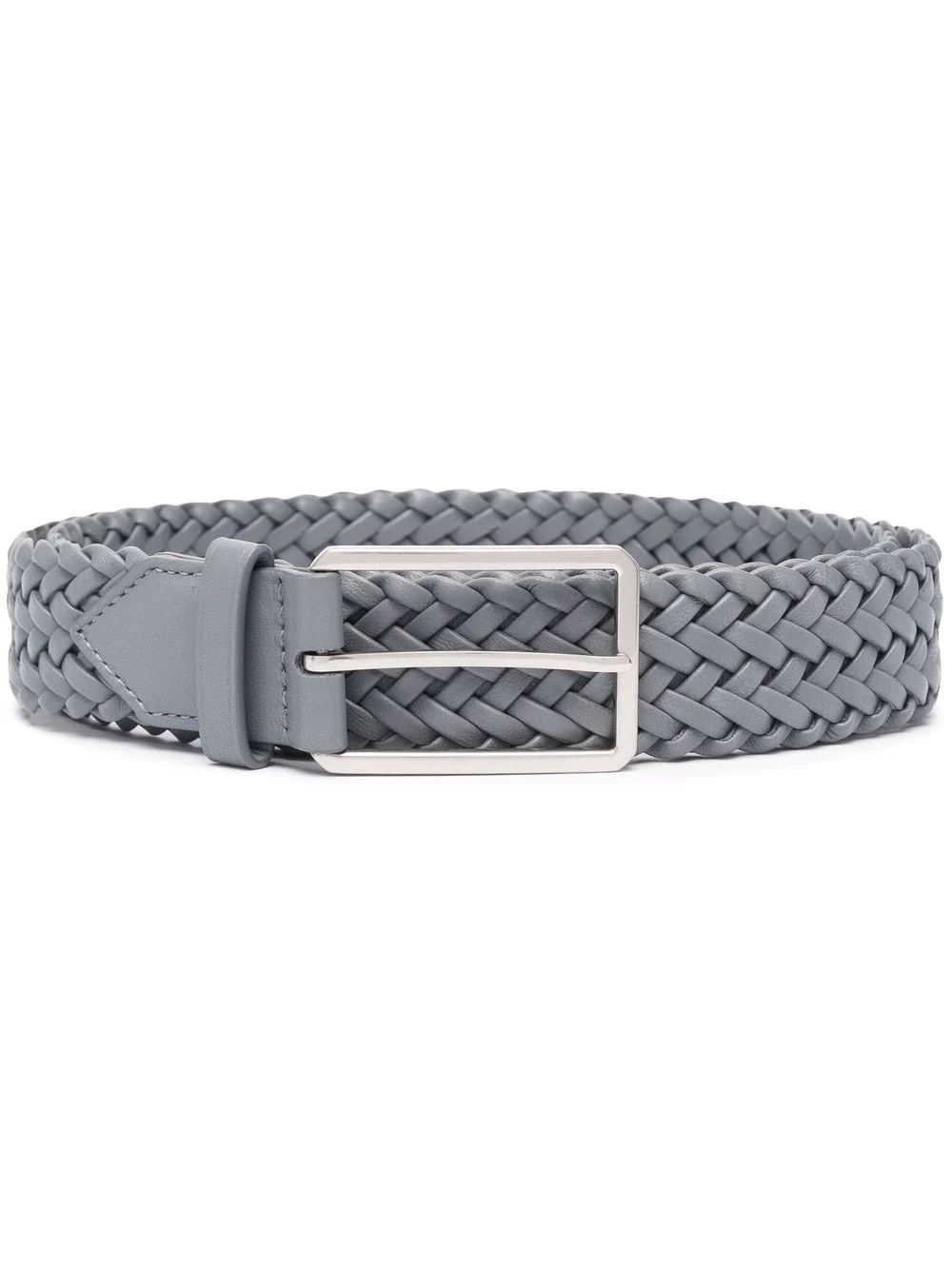 woven leather belt - 1