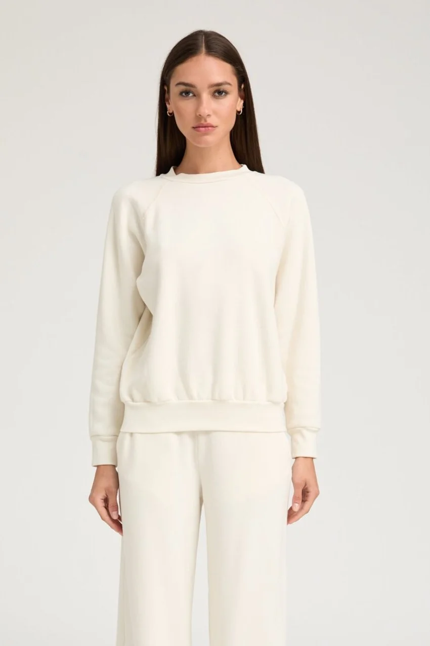 CREME SHRUNKEN RAGLAN SWEATSHIRT - 1