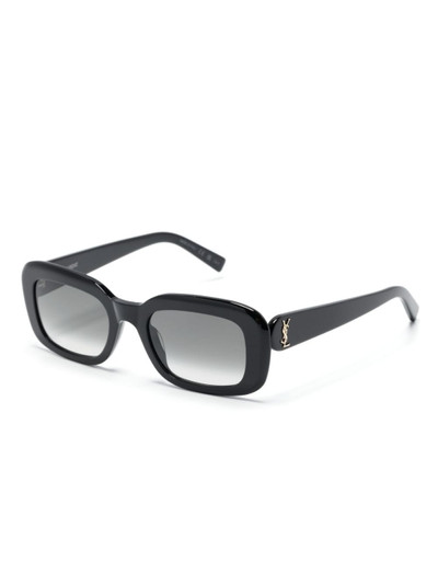 SAINT LAURENT logo-plaque rectangle-frame sunglasses outlook
