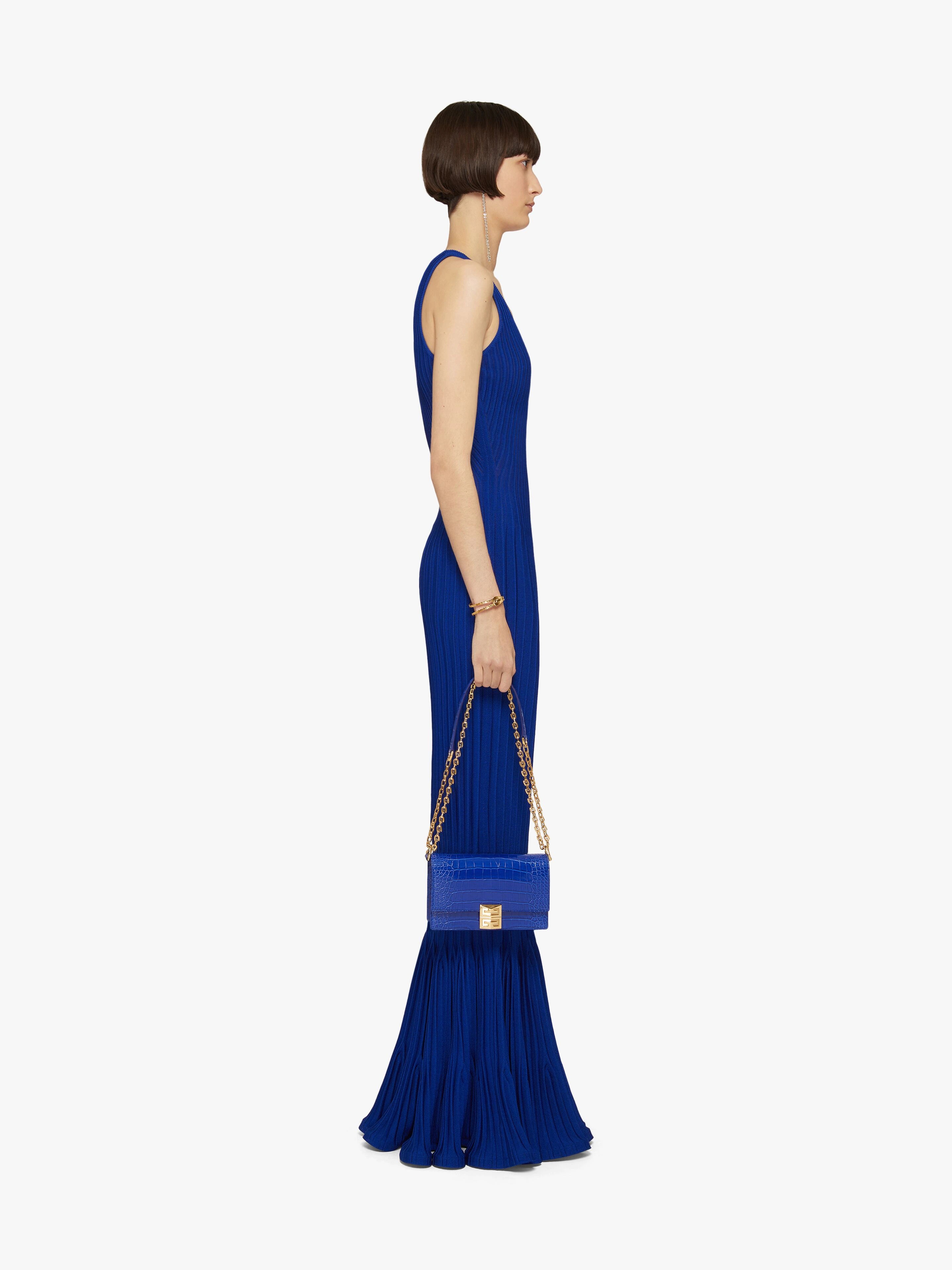 DRESS IN VISCOSE KNIT WITH FLOUNCE - 3
