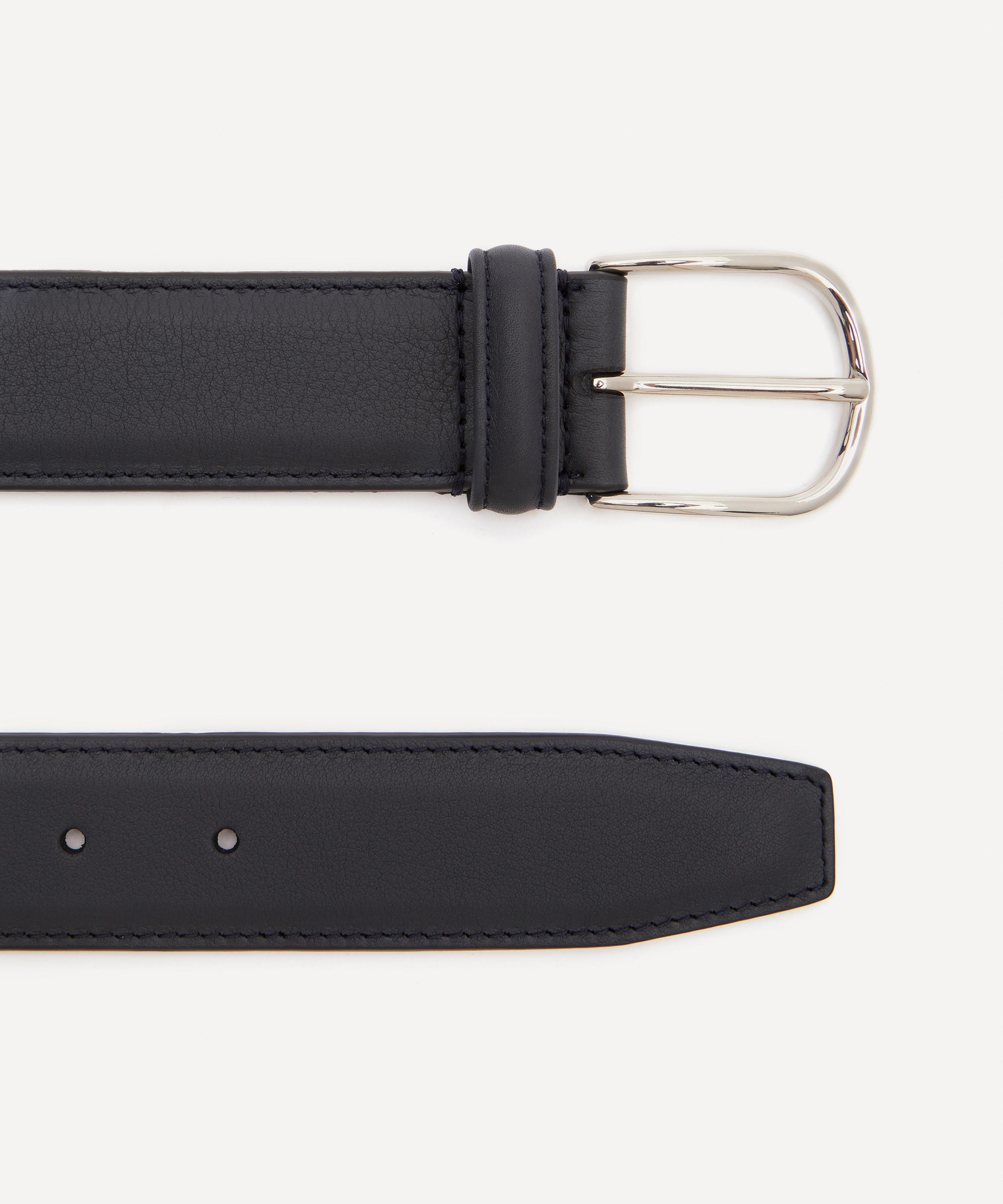 Stitch-Trimmed Nappa Leather Belt - 2