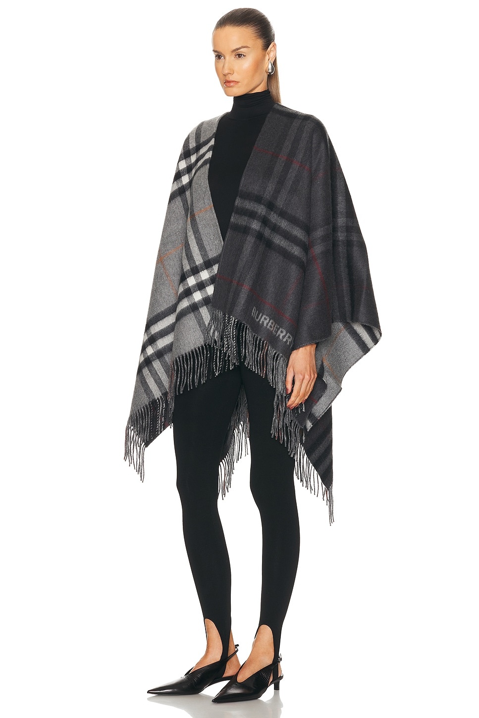 Giant Check Split Cape - 3