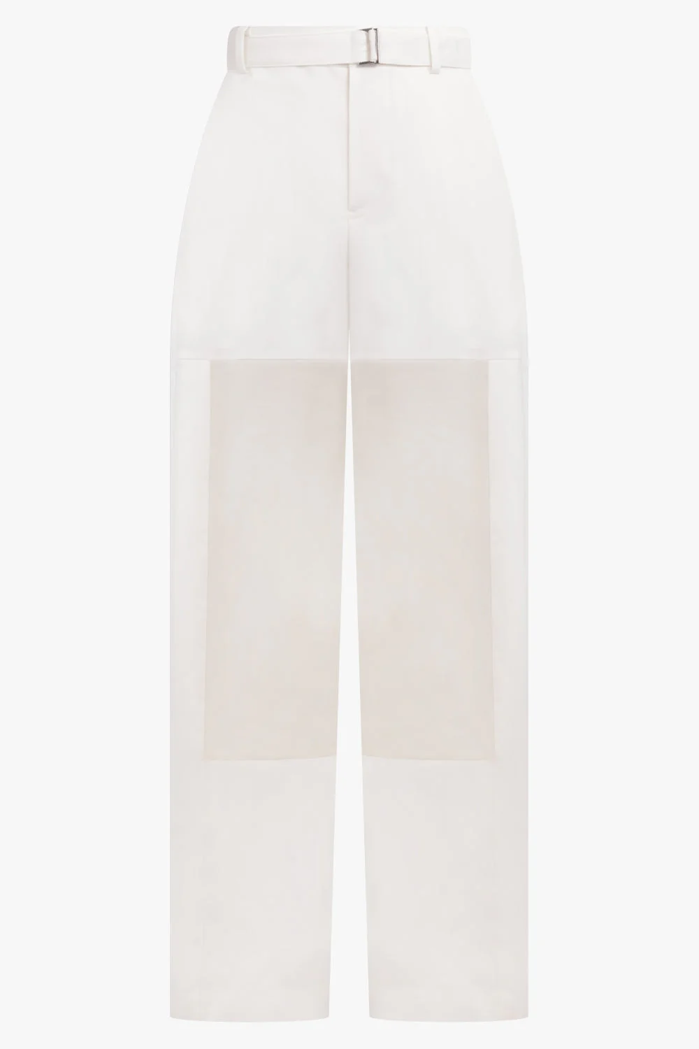 SHEER PANEL TAILORED SUITING PANTS | OFF WHITE - 1
