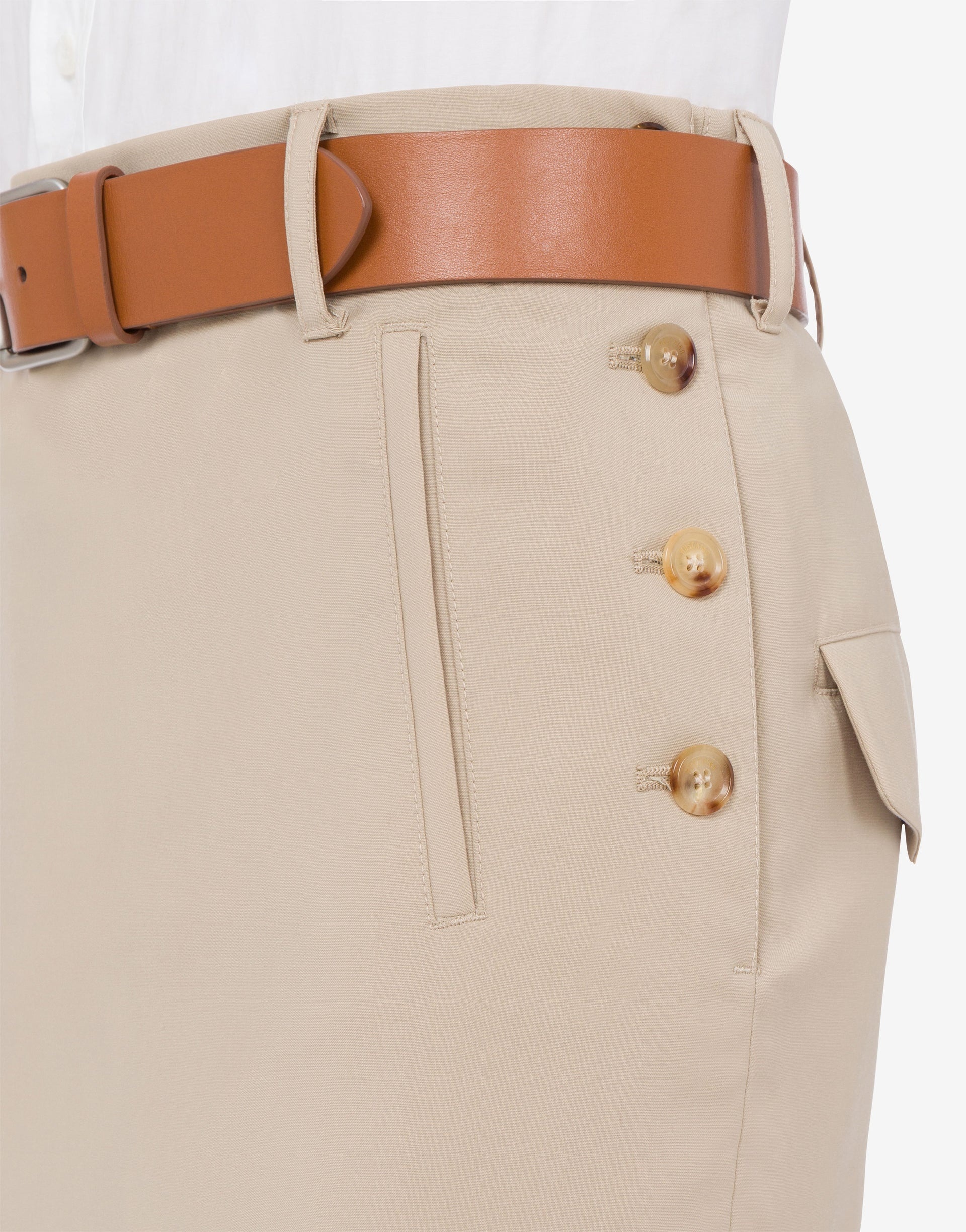 WOOL TWILL SKIRT TAILORED TWIST - 3