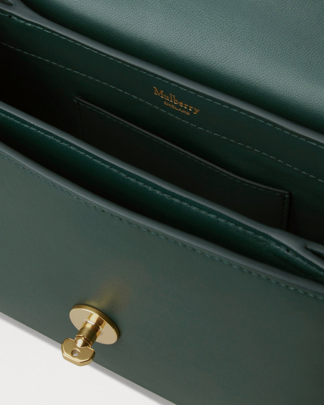 Small Lana Top Handle Mulberry Green High Gloss Leather - 4