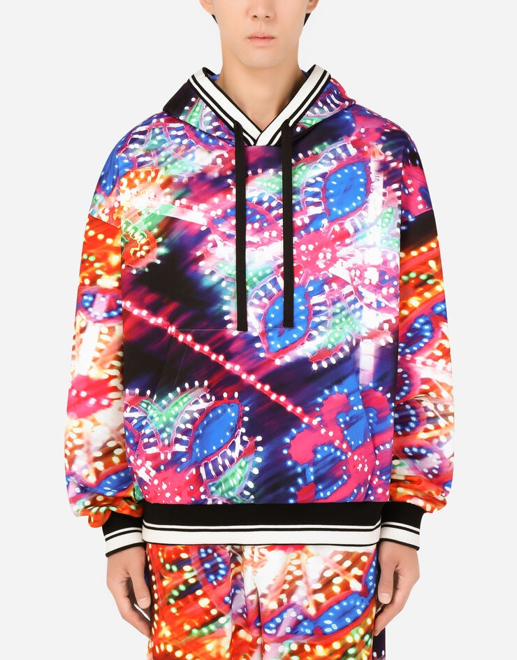 Illumination-print hoody with DG logo - 1