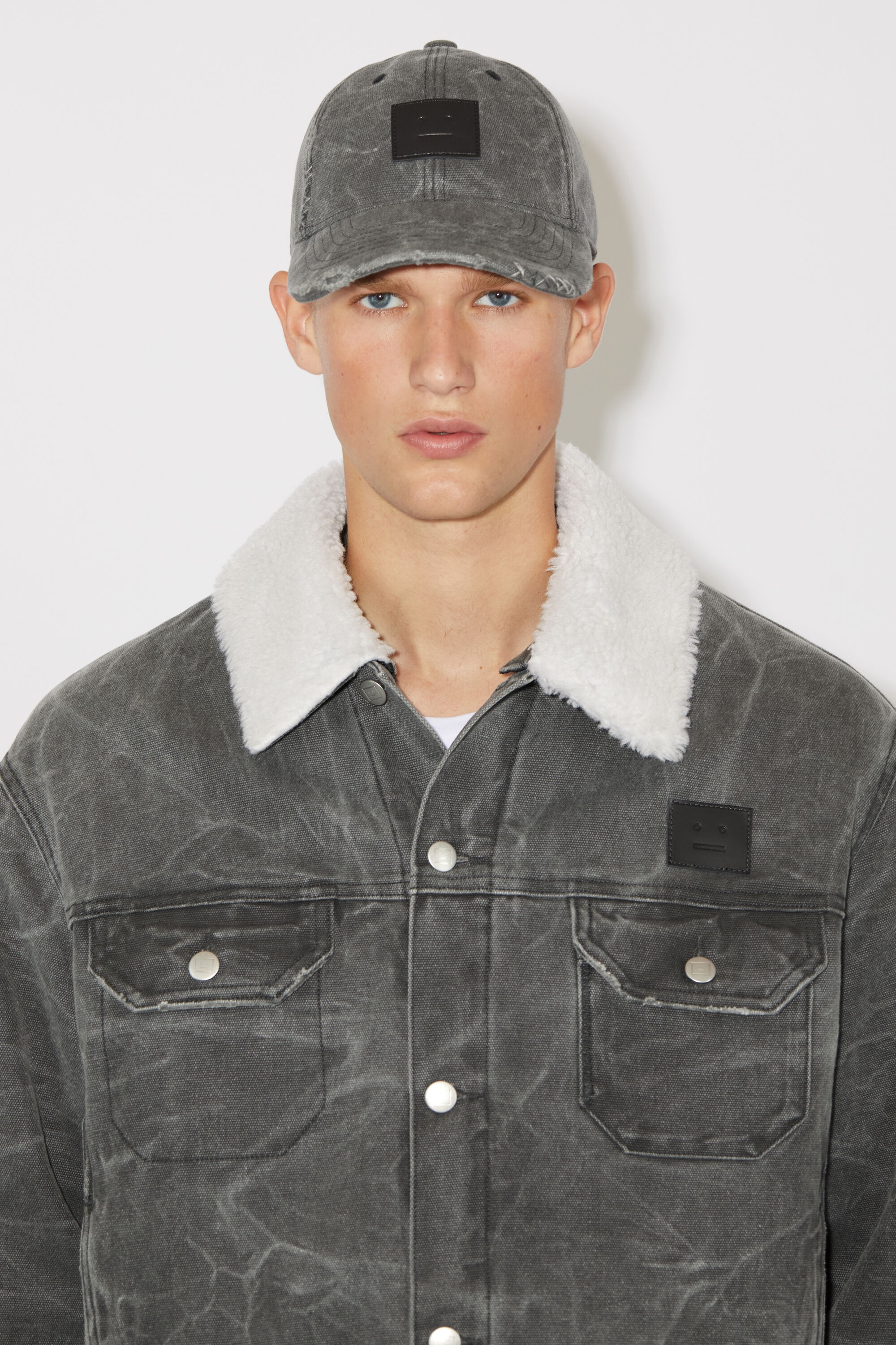 Padded denim jacket - Carbon grey - 6