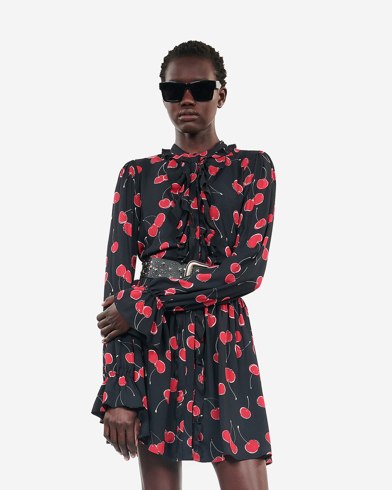 SHORT CHERRY PRINTED DRESS 5
