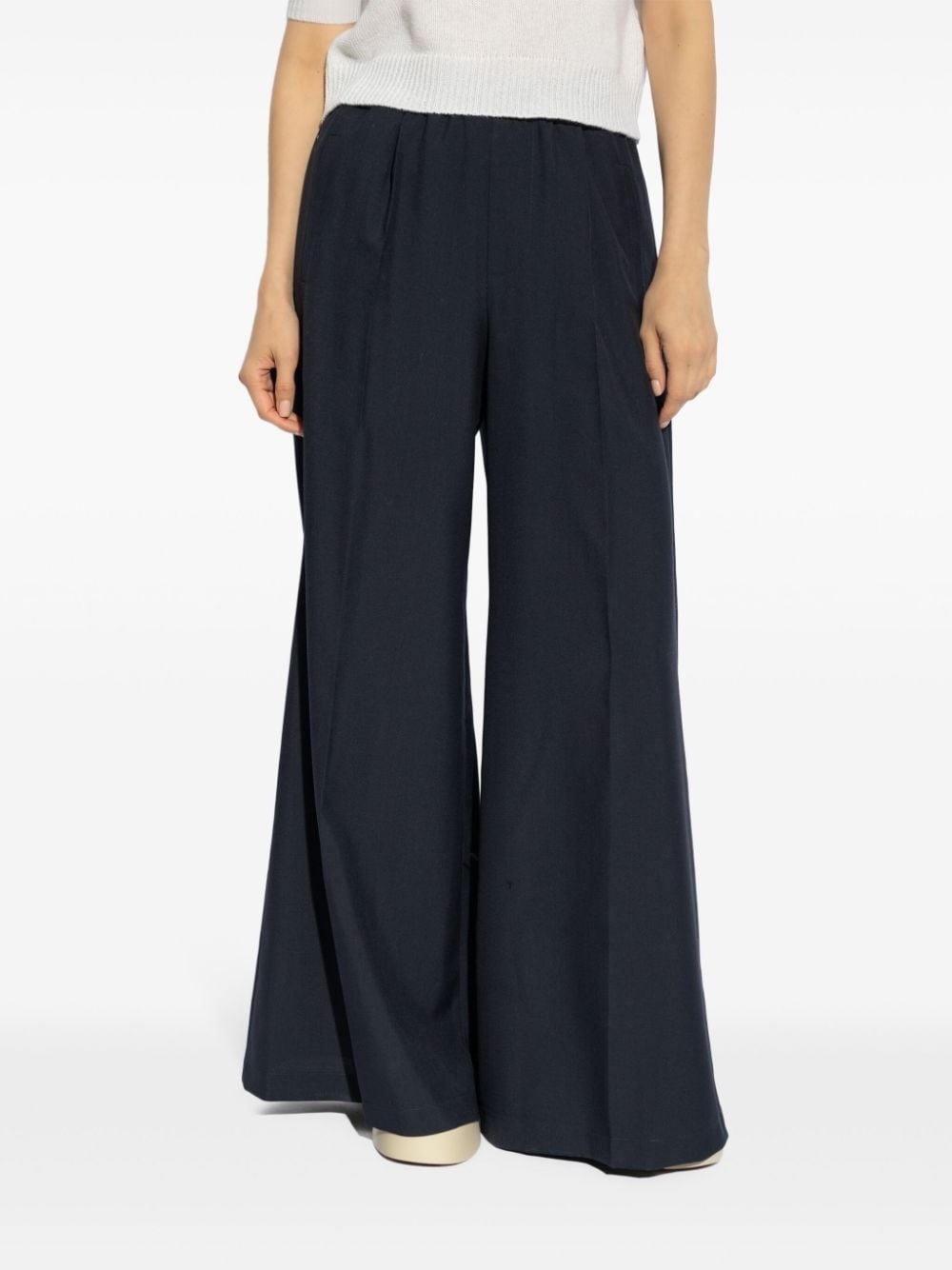 wide-leg virgin wool trousers - 3