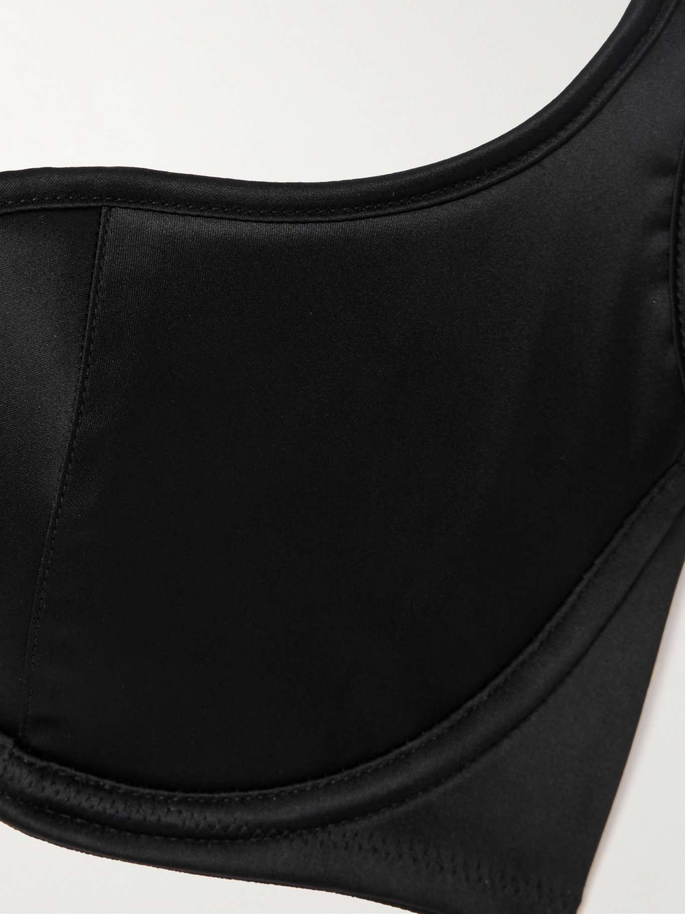 Nikita satin underwired balconette bra Black - 4