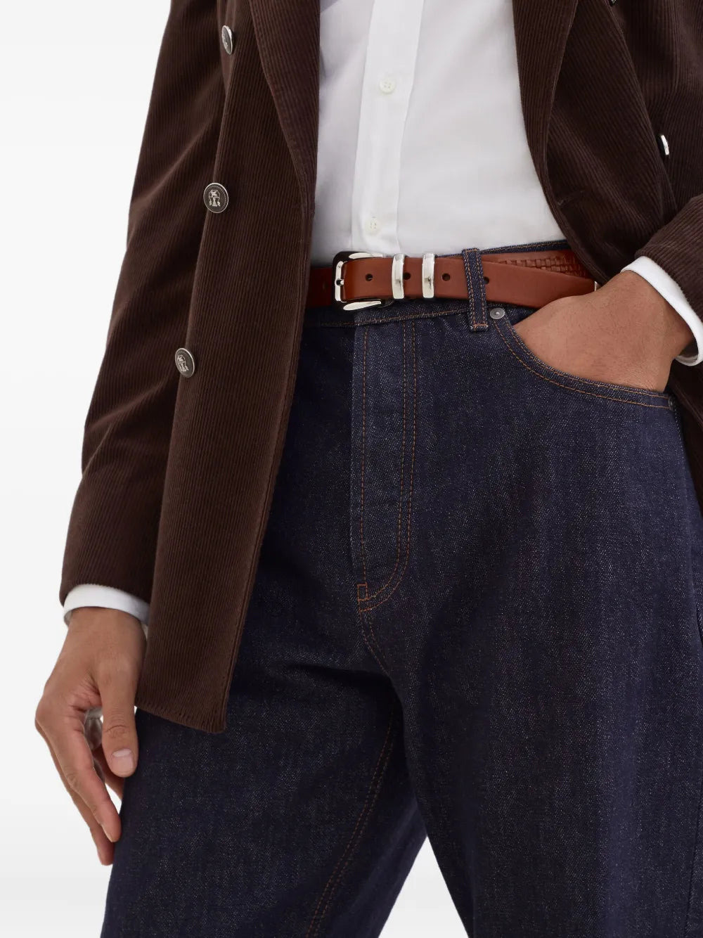 Brunello Cucinelli Men Jeans With Embroidery - 5