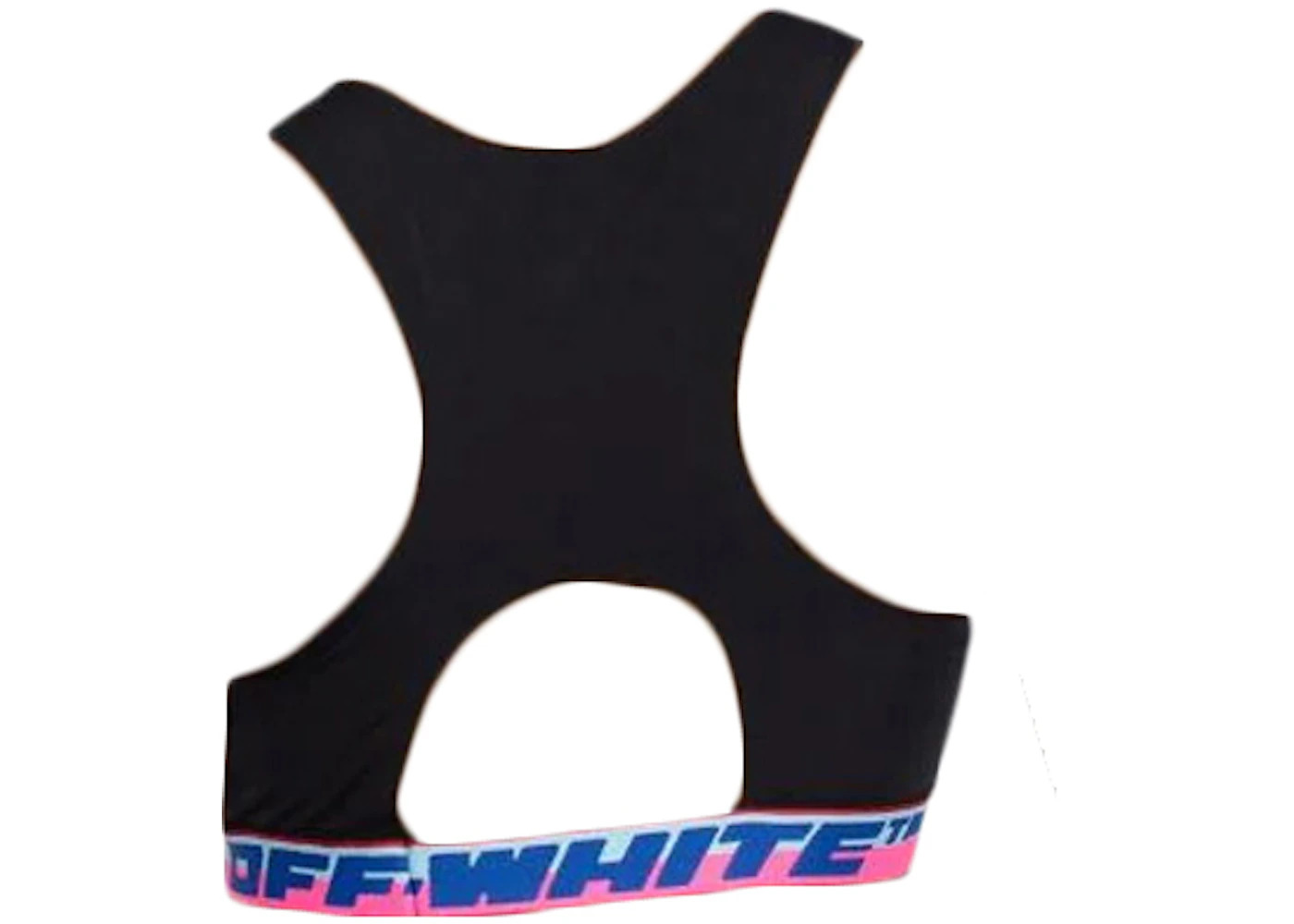 OFF-WHITE Athleisure Logo Bra Top Black/Blue/Pink - 2