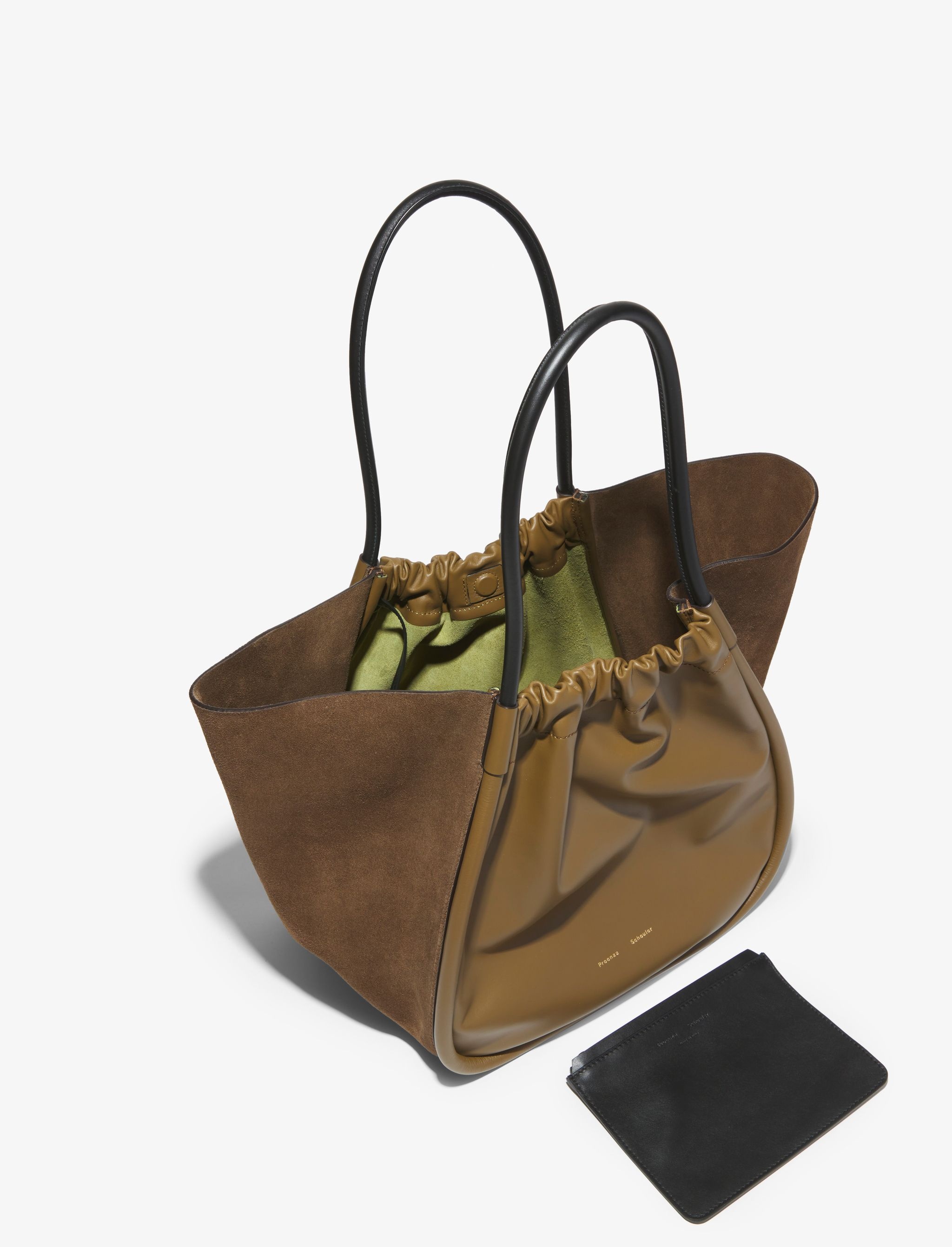 XL Suede Ruched Tote - 5