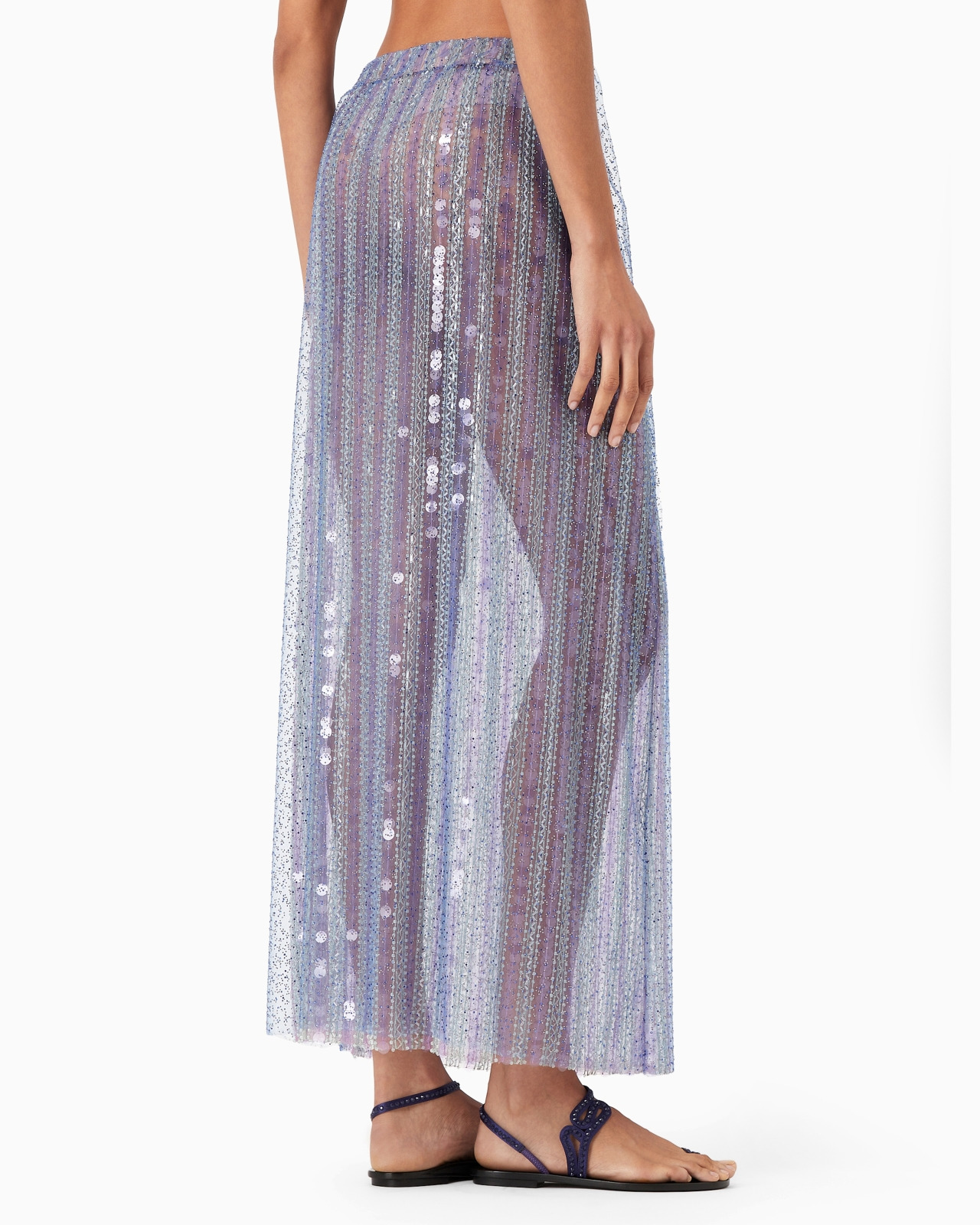 Long skirt with all-over embroidery - 3