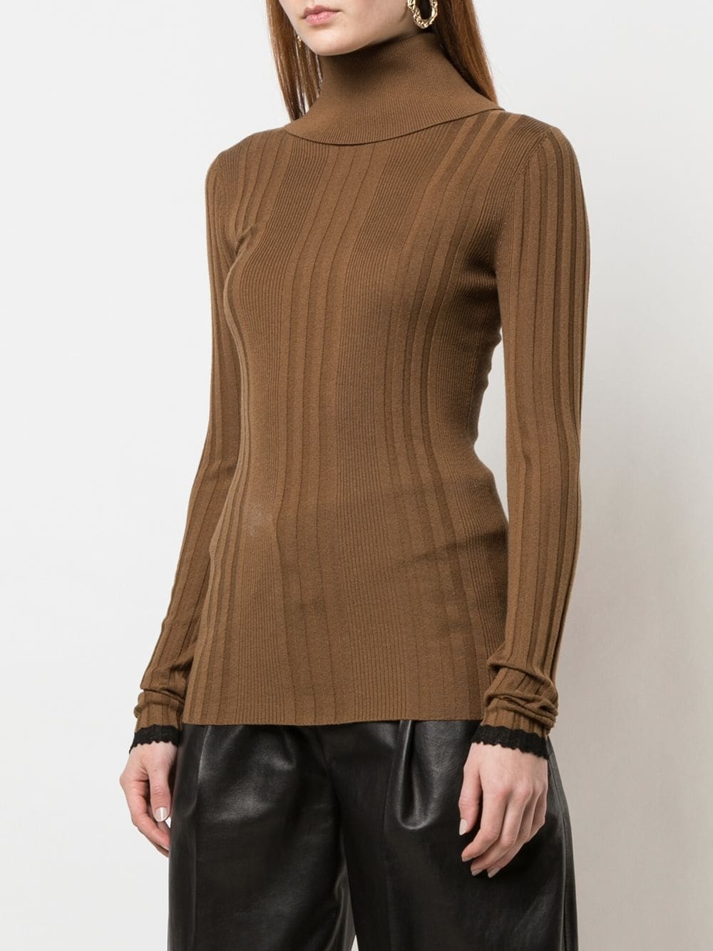 turtleneck knitted top - 3