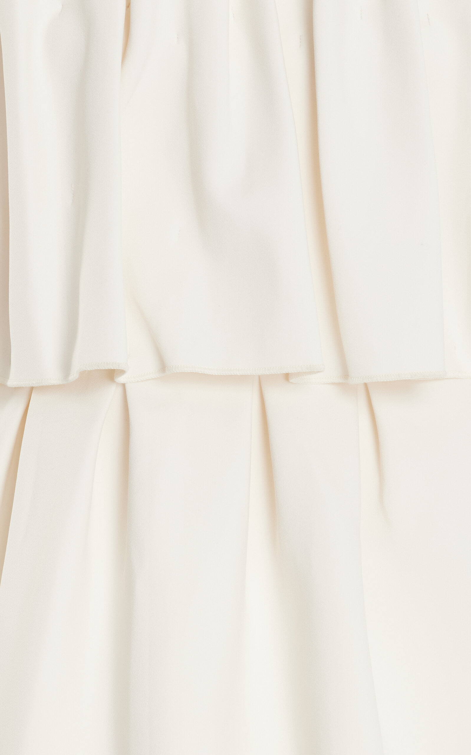Ruffled Stretch-Crepe Strapless Top white - 5