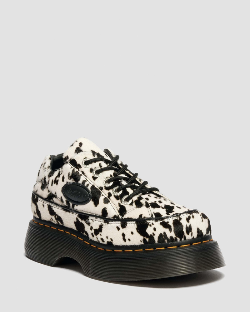 BUZZ 5-Eye Dalmatian Hair On Leather Shoes 5