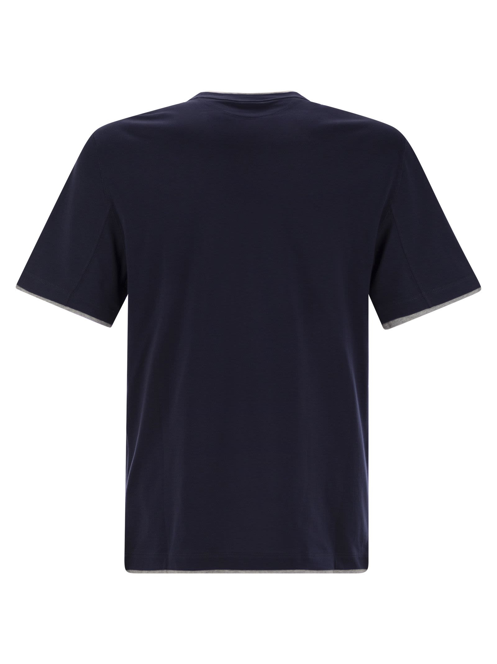 Brunello Cucinelli Men Slim Fit Crew-Neck T-Shirt In Lightweight Cotton Jersey - 2