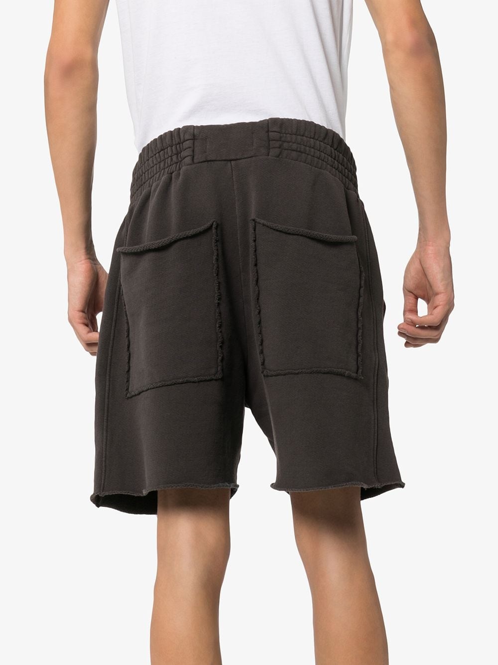 raw hem drawstring shorts - 4