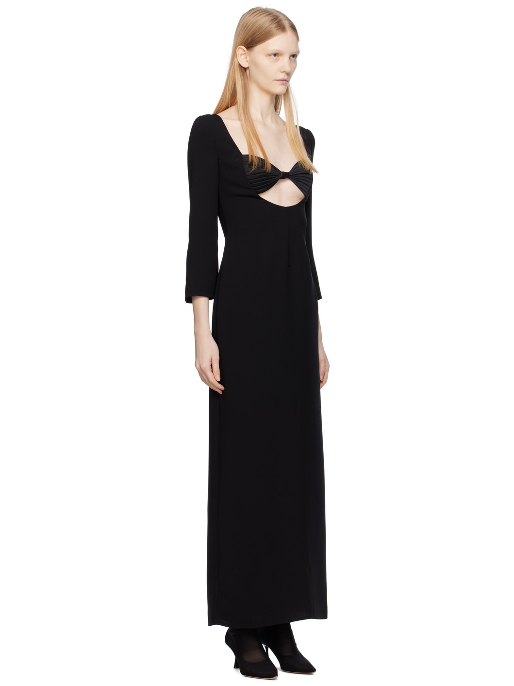 Black Seashell Bra Maxi Dress - 2