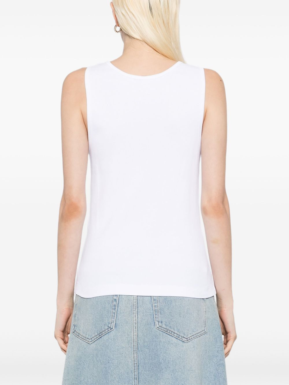 fox-embroidered tank top - 4