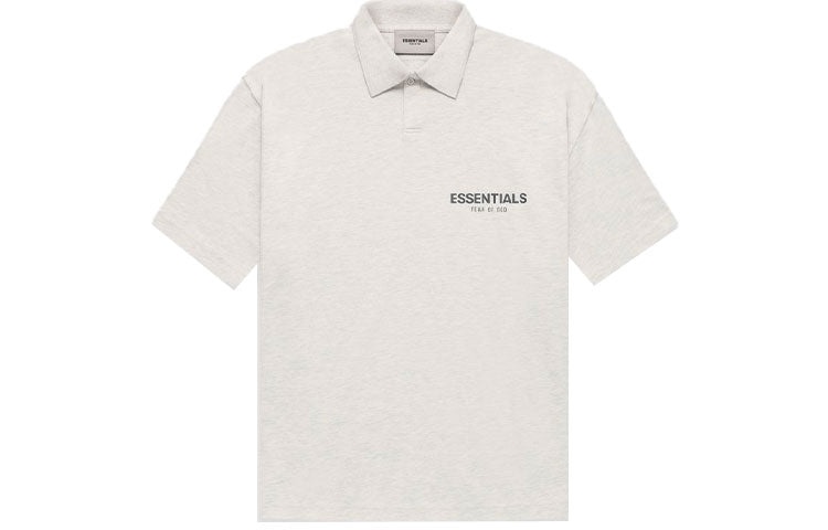 Fear of God Essentials FW21 Polo Shirt 'Light Heather Oatmeal' FOG-FW21-594 - 2