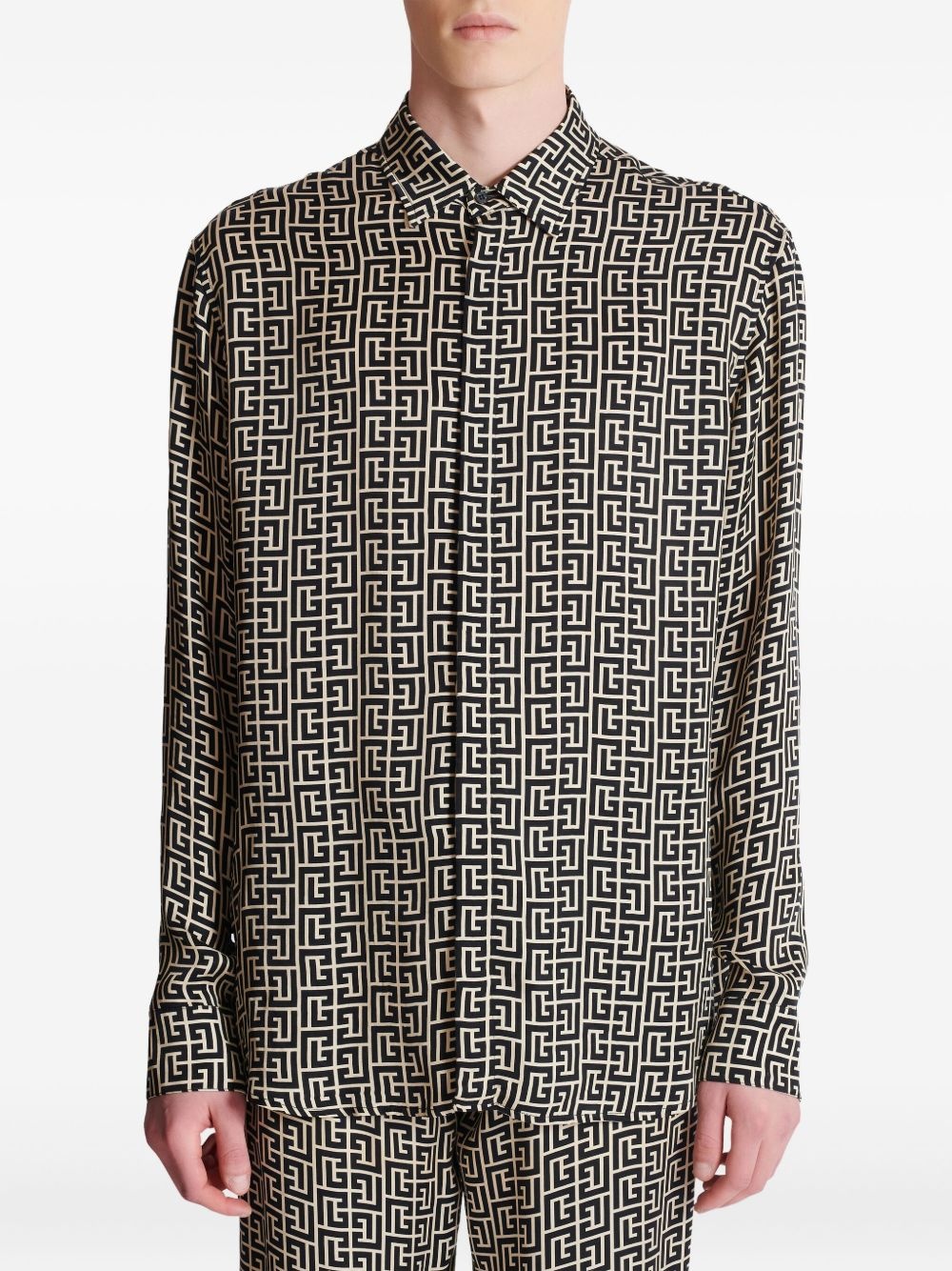 monogram-pattern shirt - 6