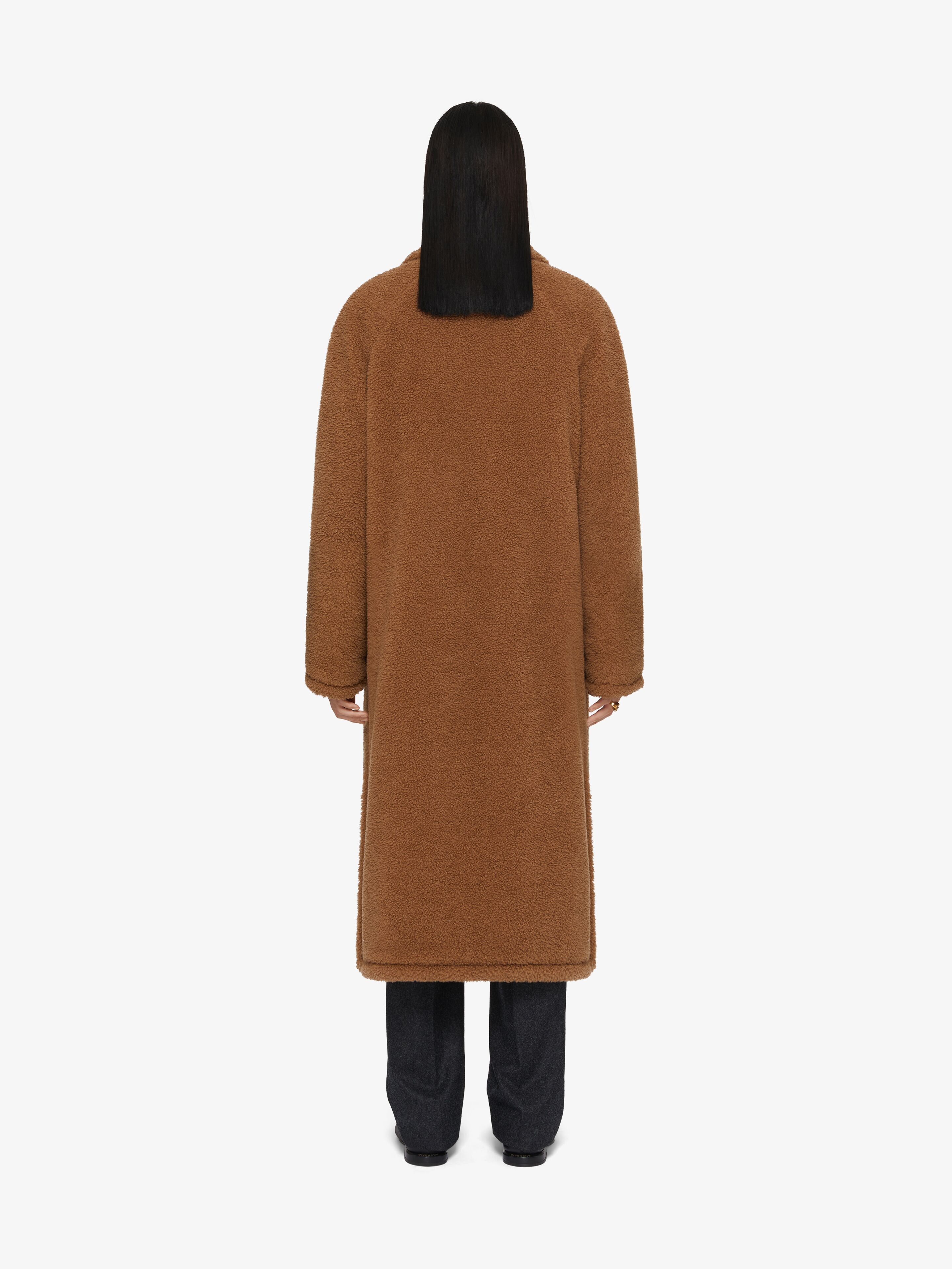 TEDDY COAT IN CAMEL HAIR AND SILK - 4
