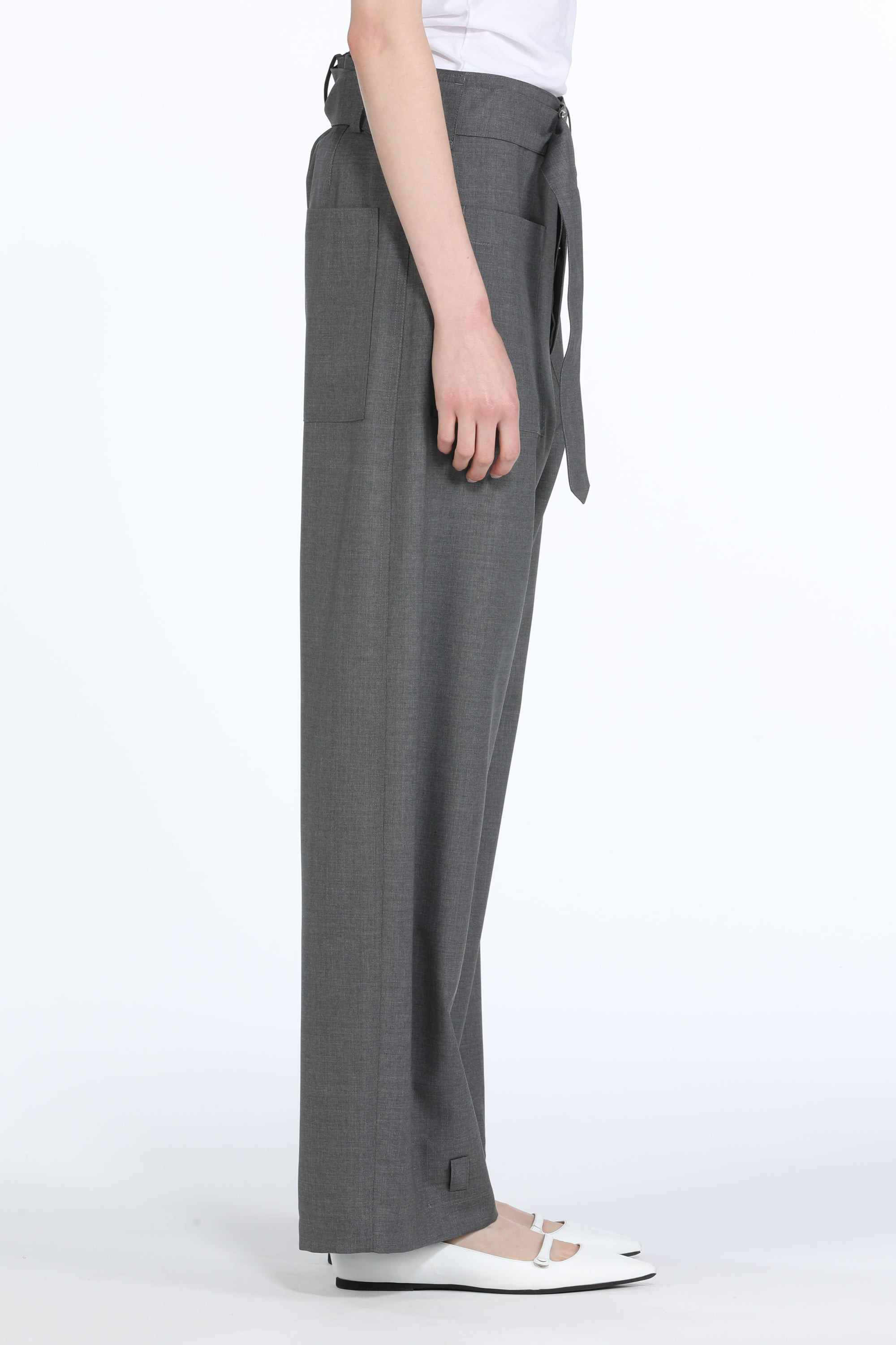 BELTED STRAIGHT-LEG TROUSERS - 3