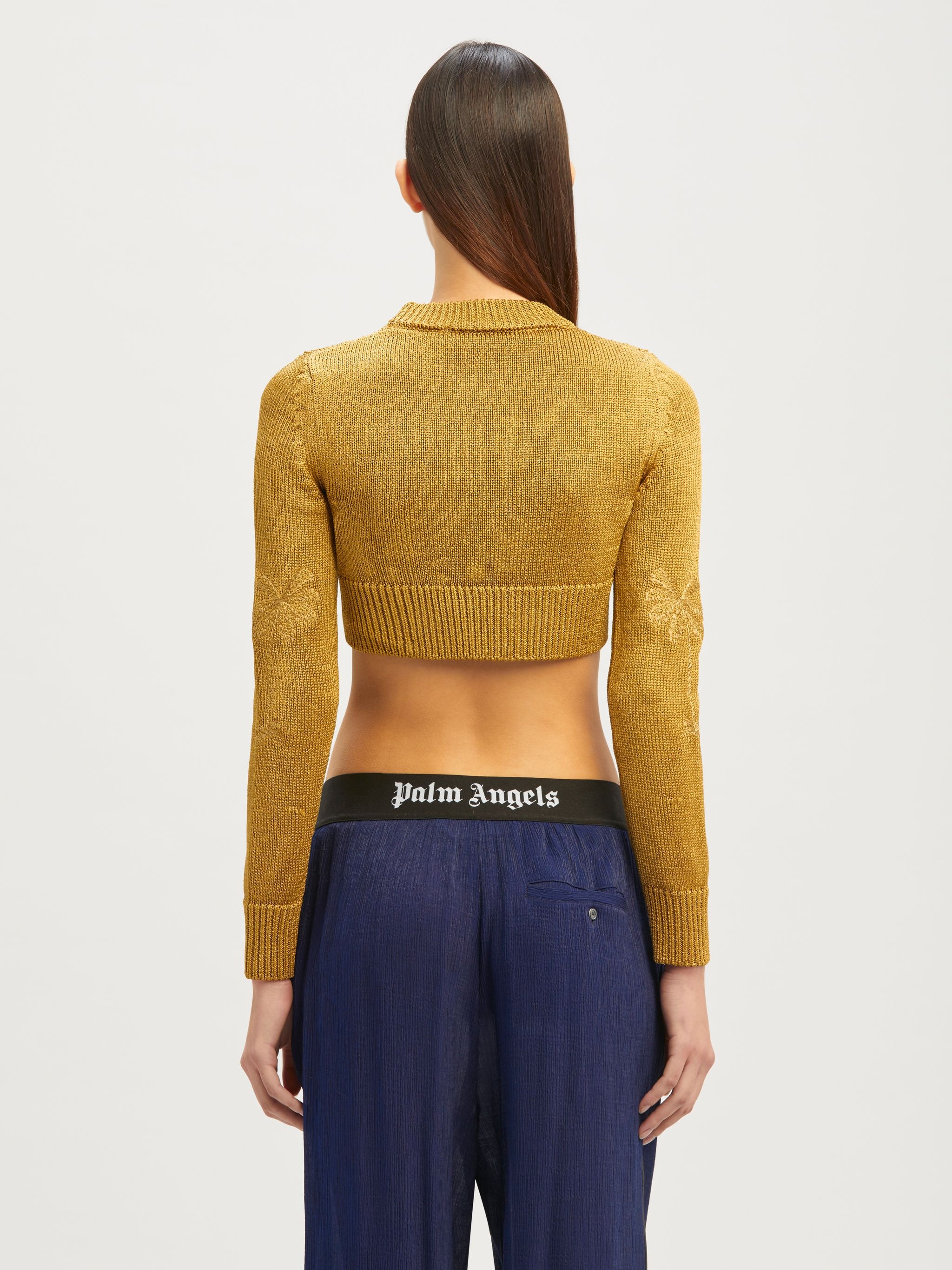 Cropped Laminated Sweater - 5