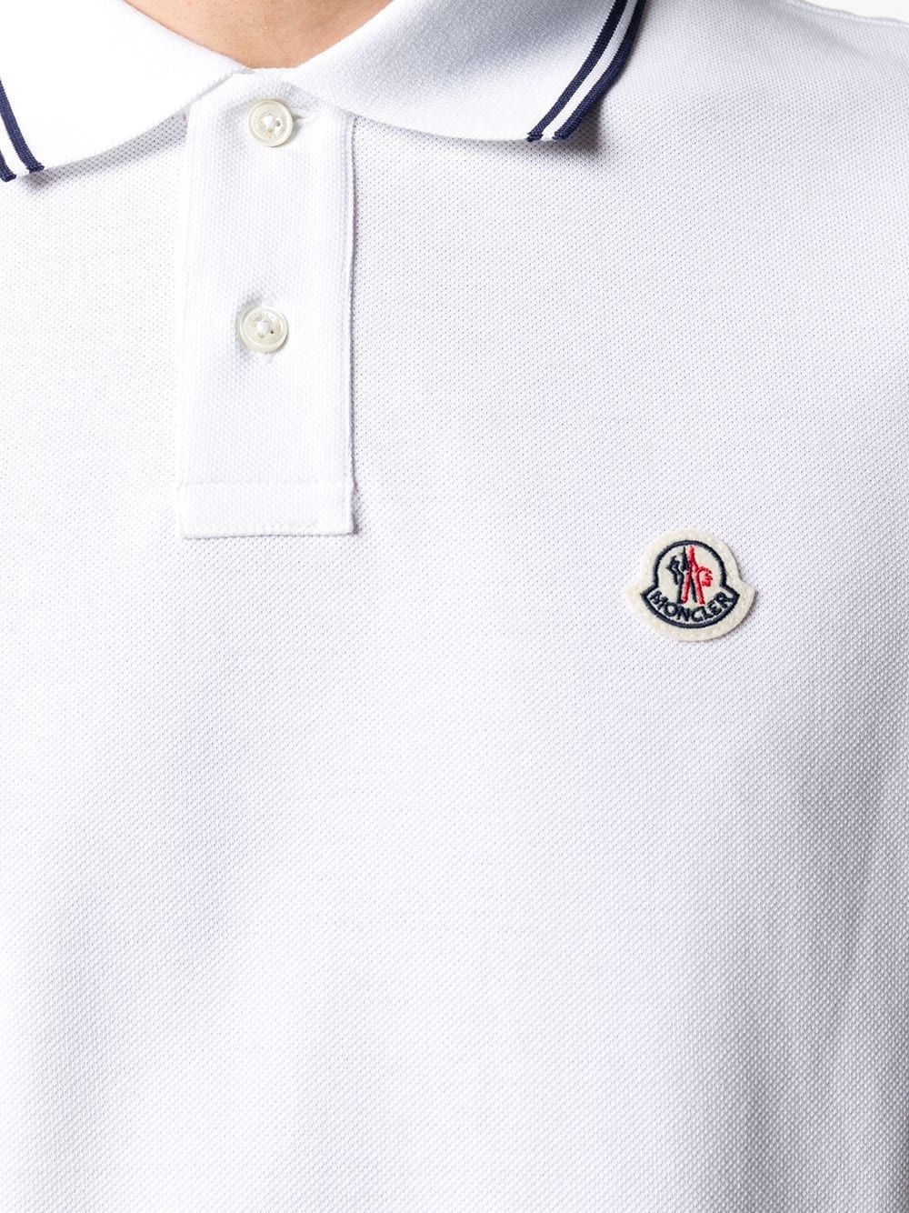 logo patch polo shirt - 5