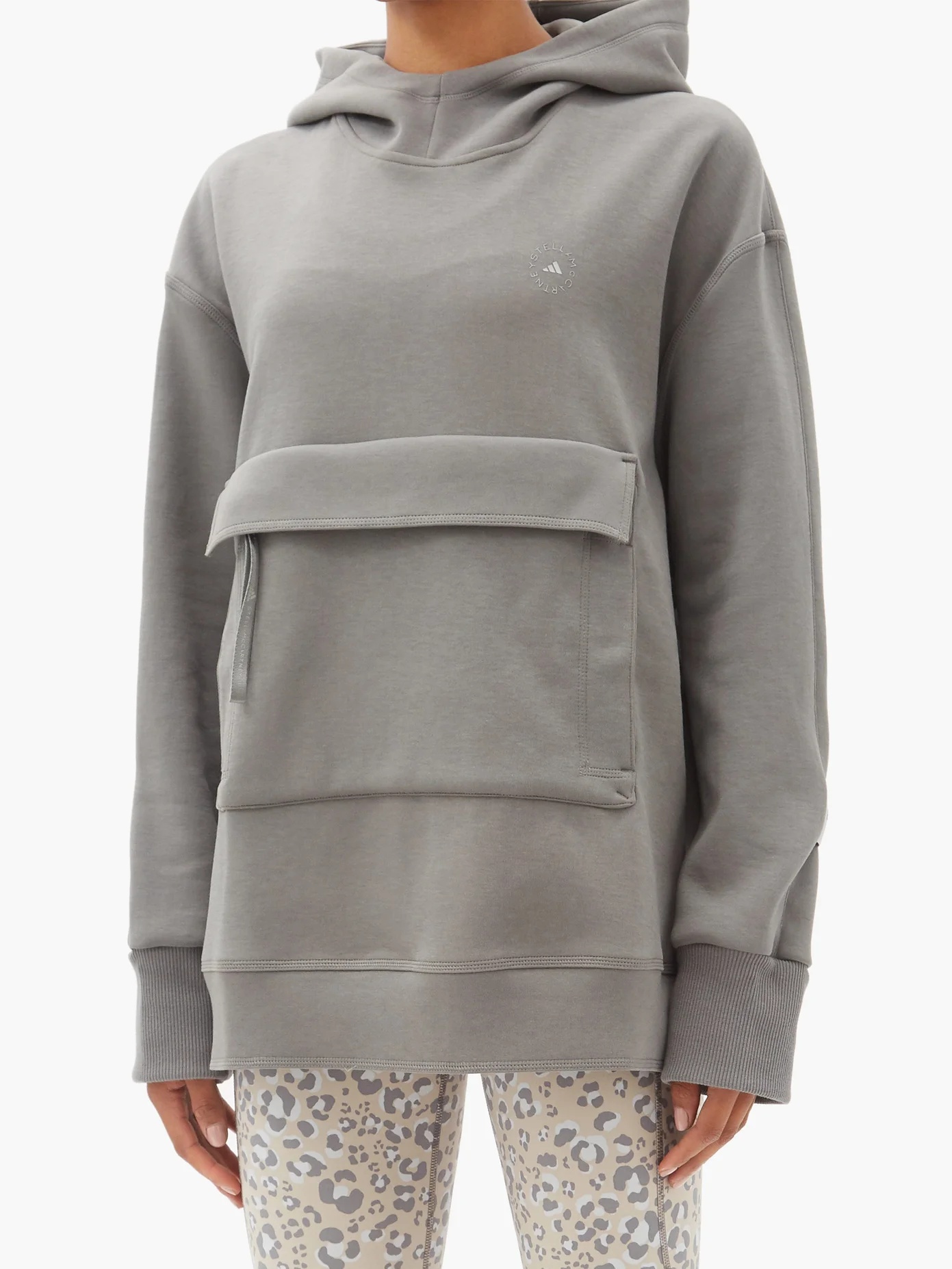 Oversized cotton-blend hooded sweatshirt - 6