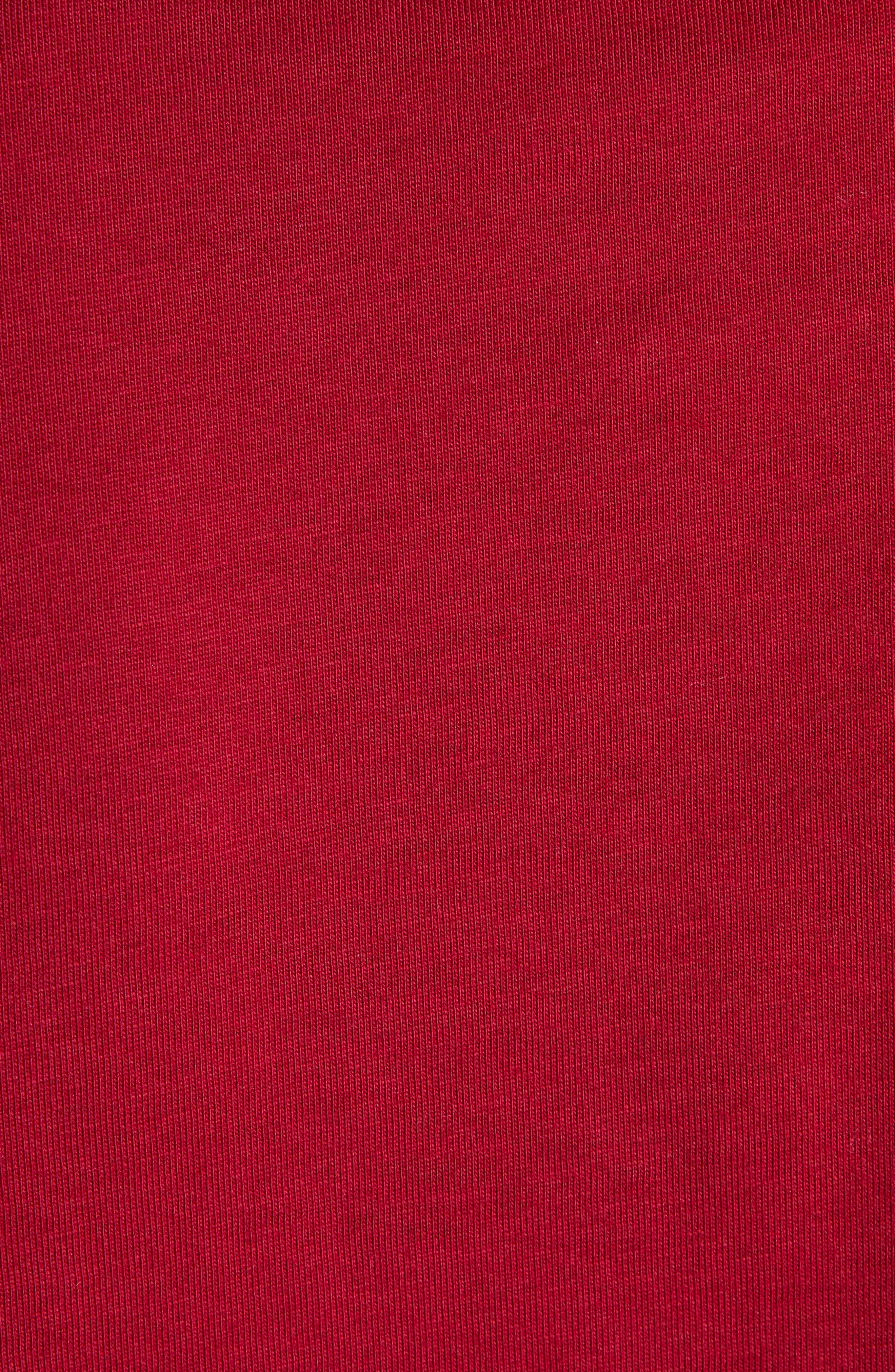 Moncler Logo Embroidered Cotton T-Shirt in Antique Burgundy at Nordstrom - 5