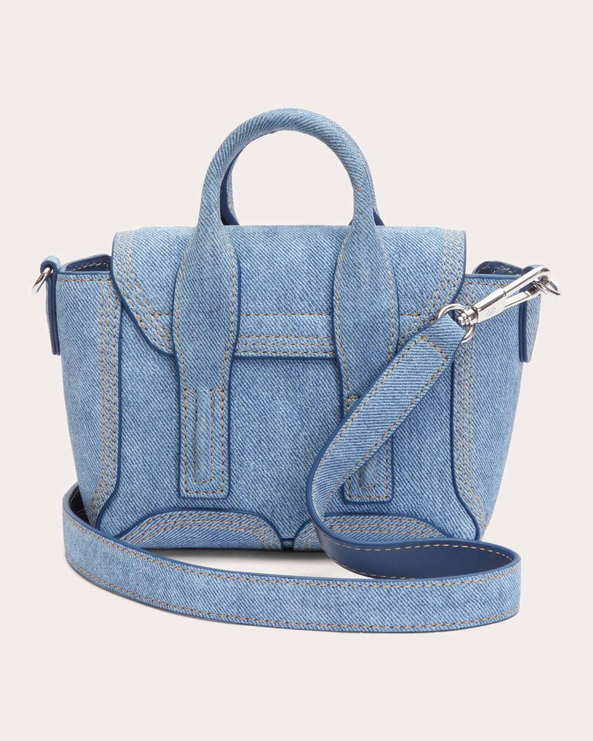 Denim Suede Pashli Nano Satchel - 3