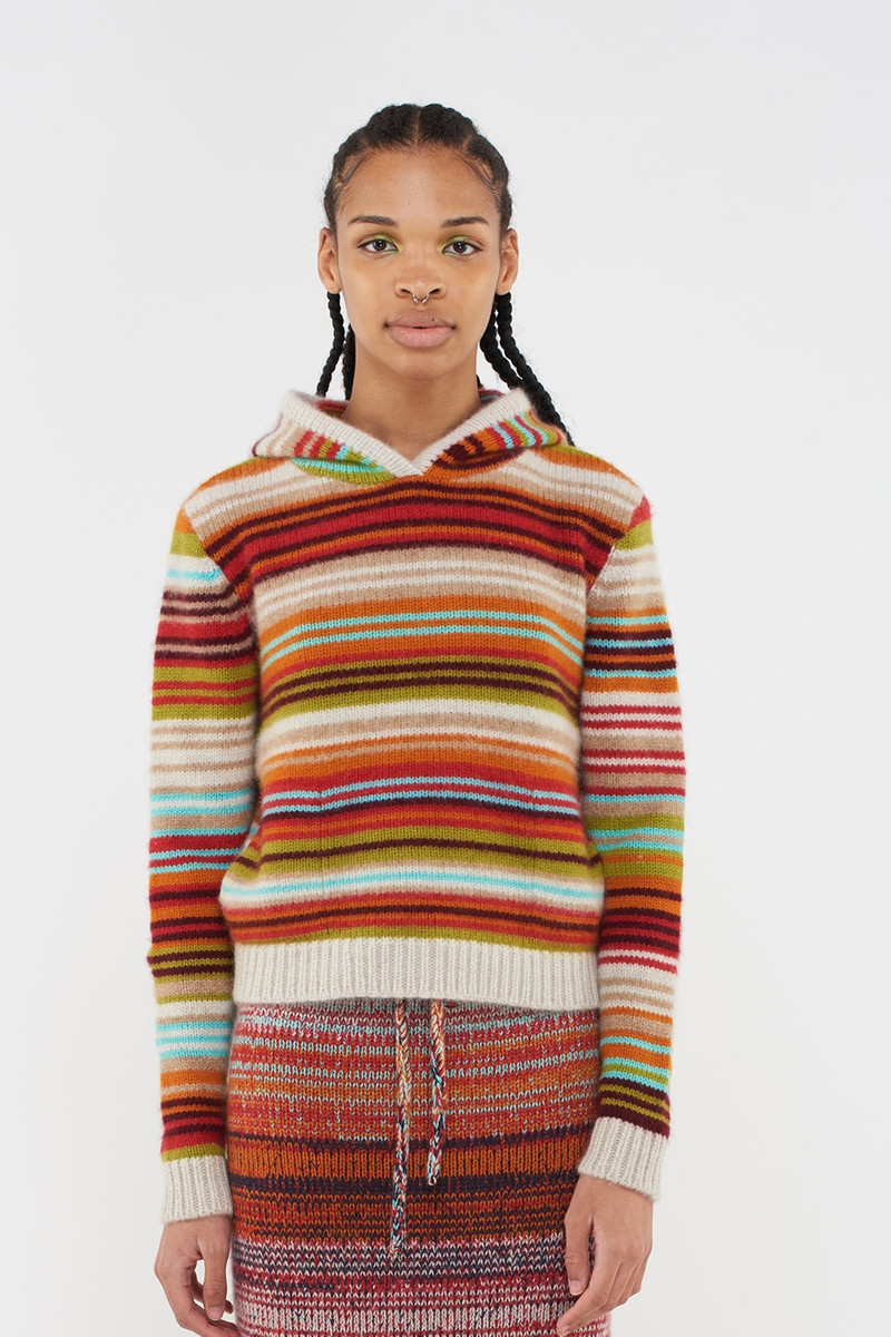 The Elder Statesman VISTA STRIPE WOMEN'S HOODIE outlook
