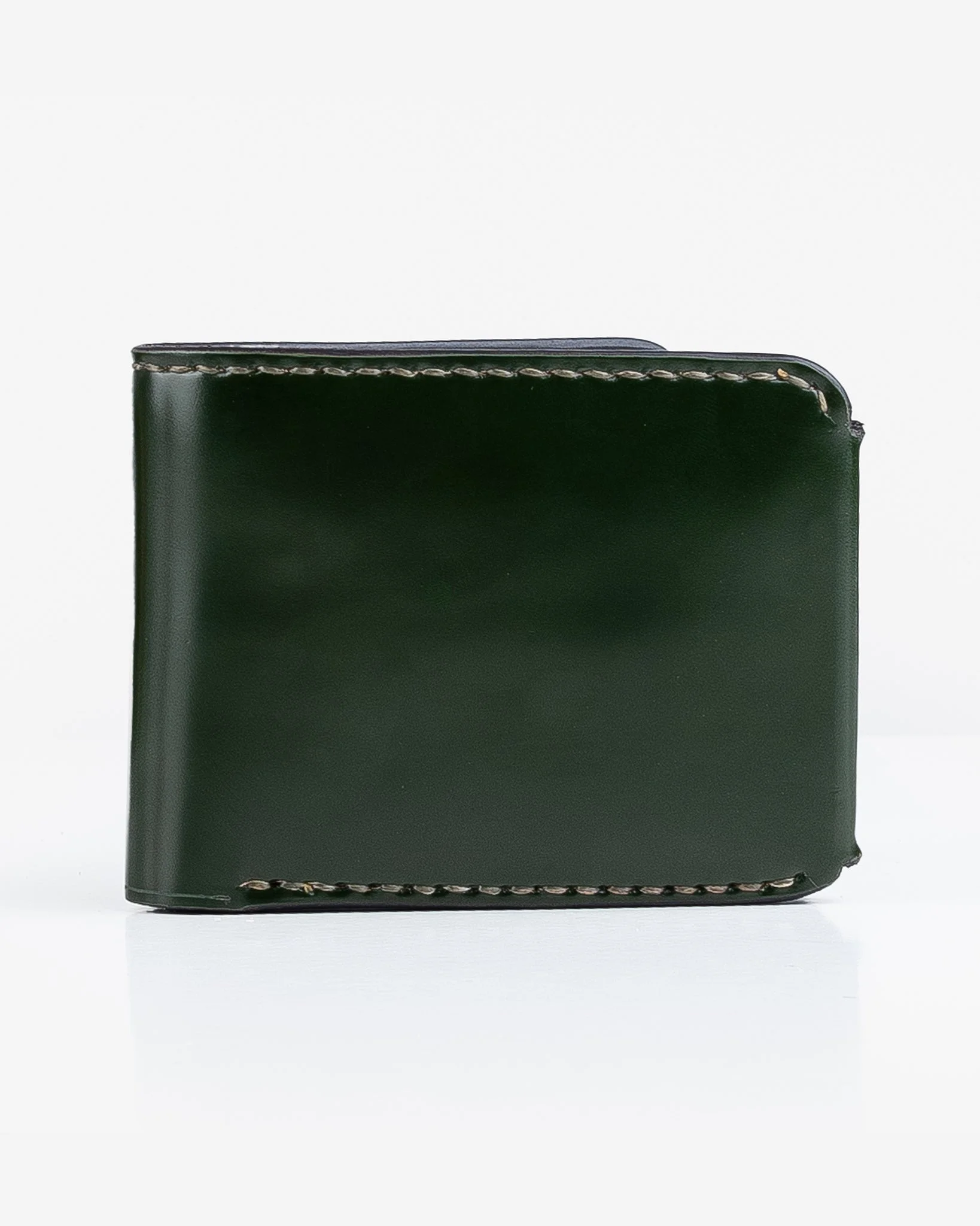 SMALL SHELL CORDOVAN WALLET - GREEN - 1